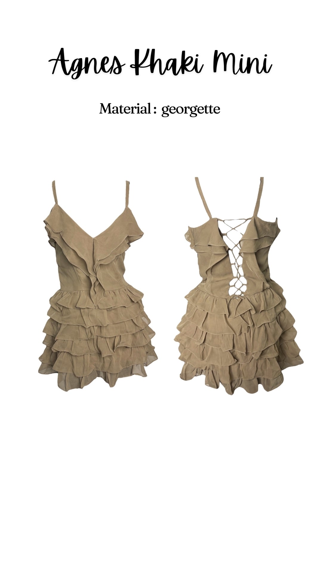 Agnes Khaki Mini Dress