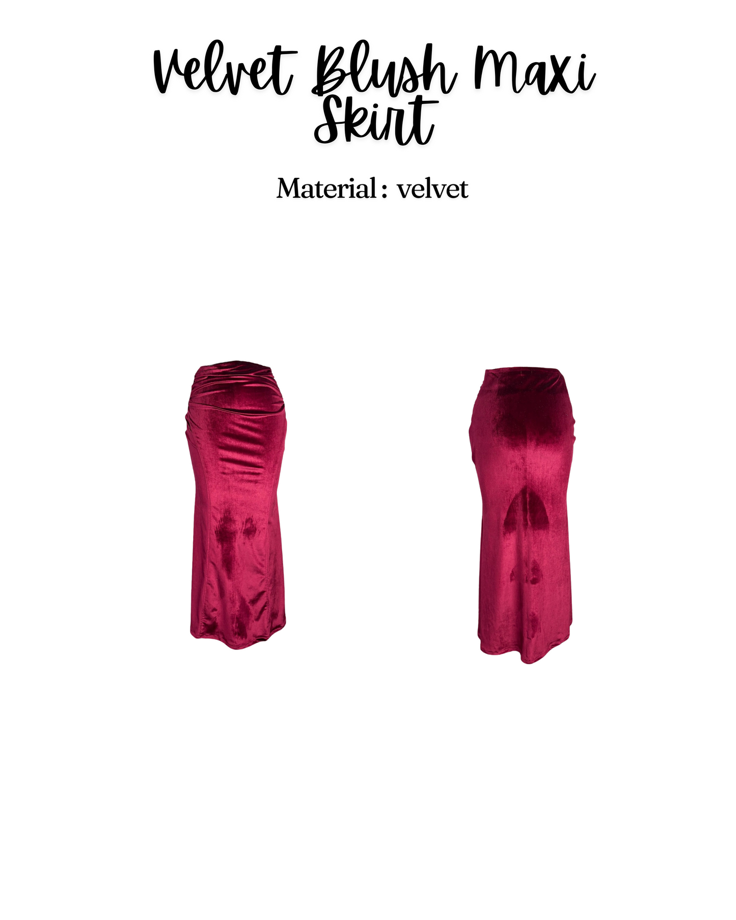 Velvet Blush Maxi Skirt