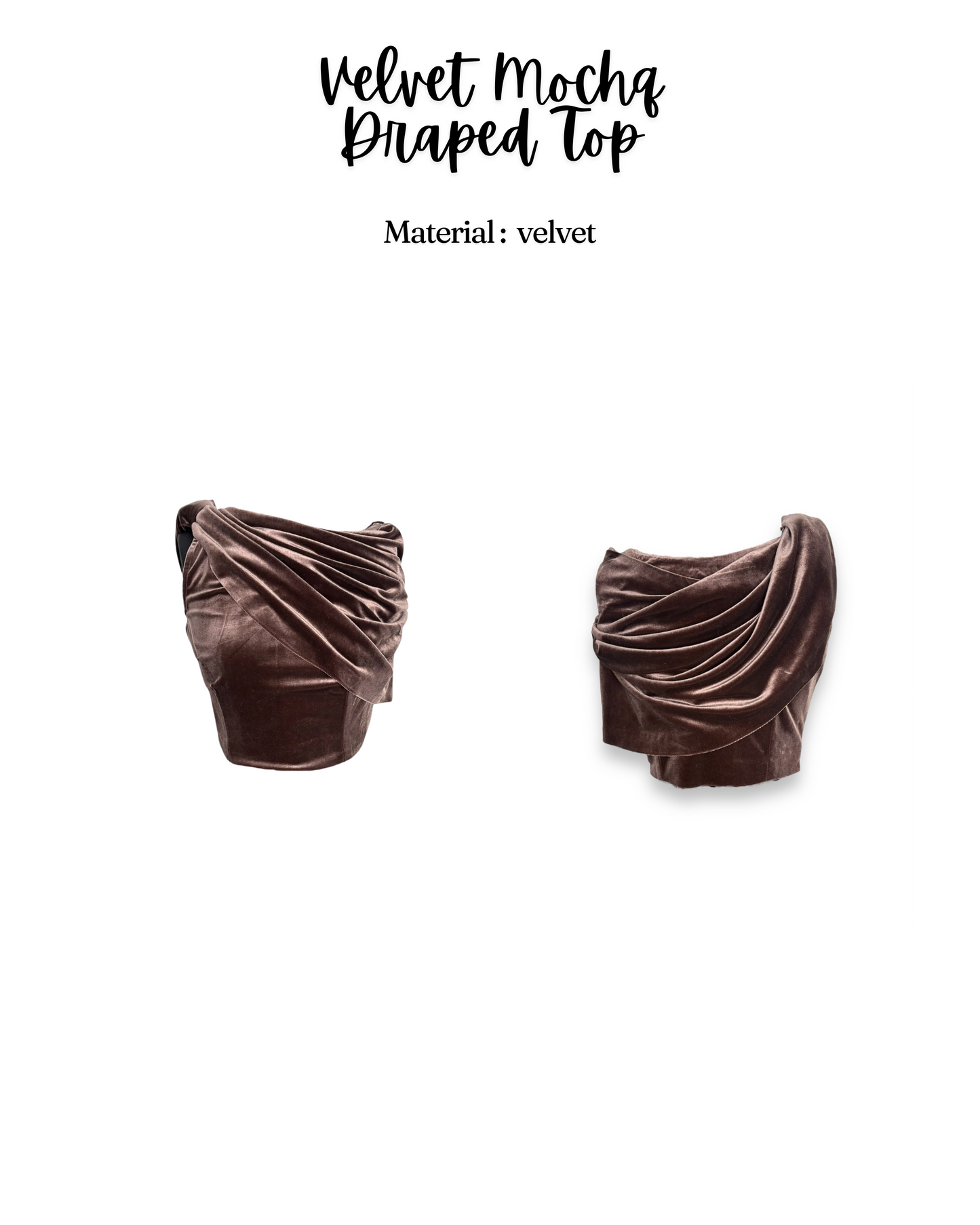 Velvet Mocha Draped Top