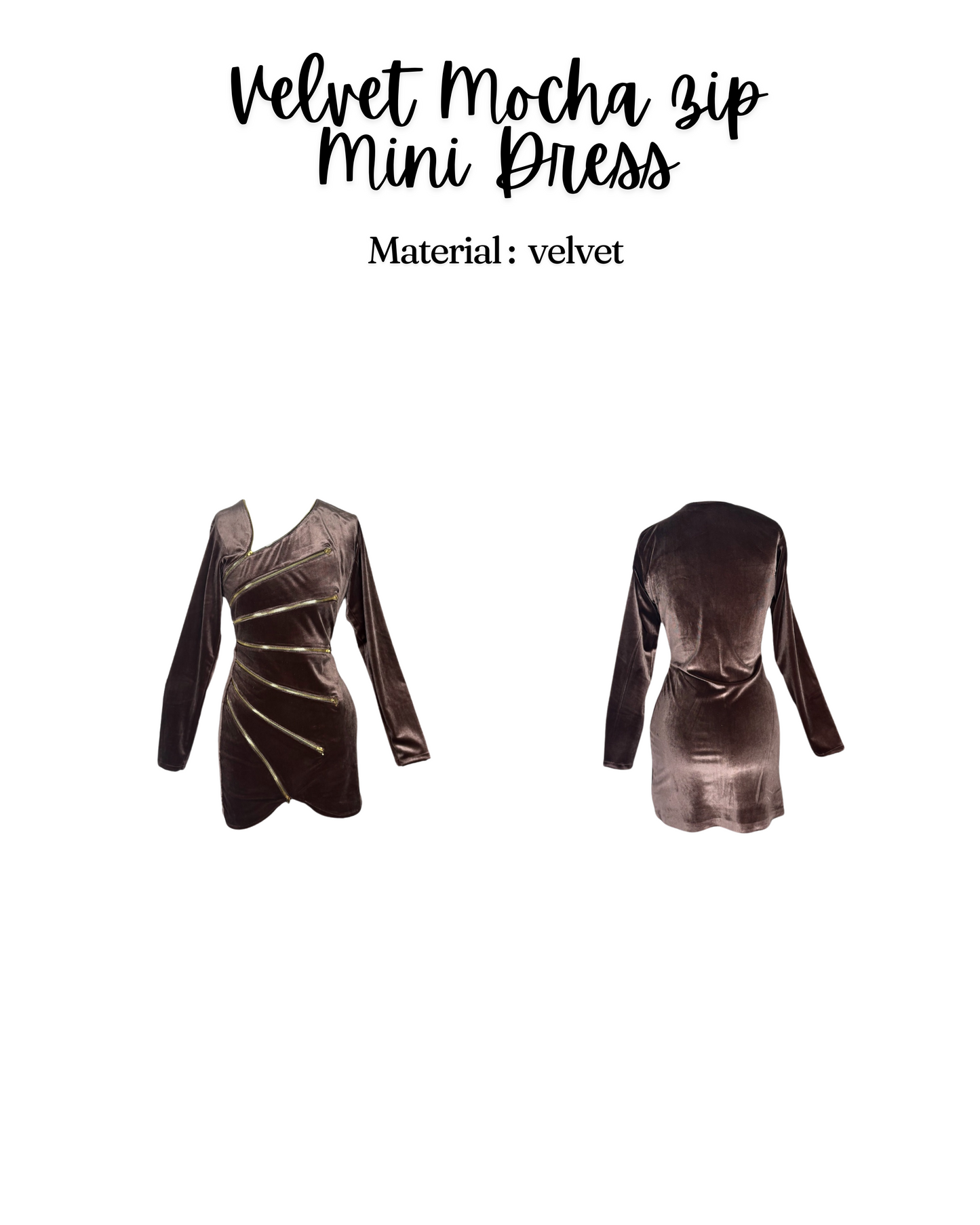 Velvet Mocha Zip Dress