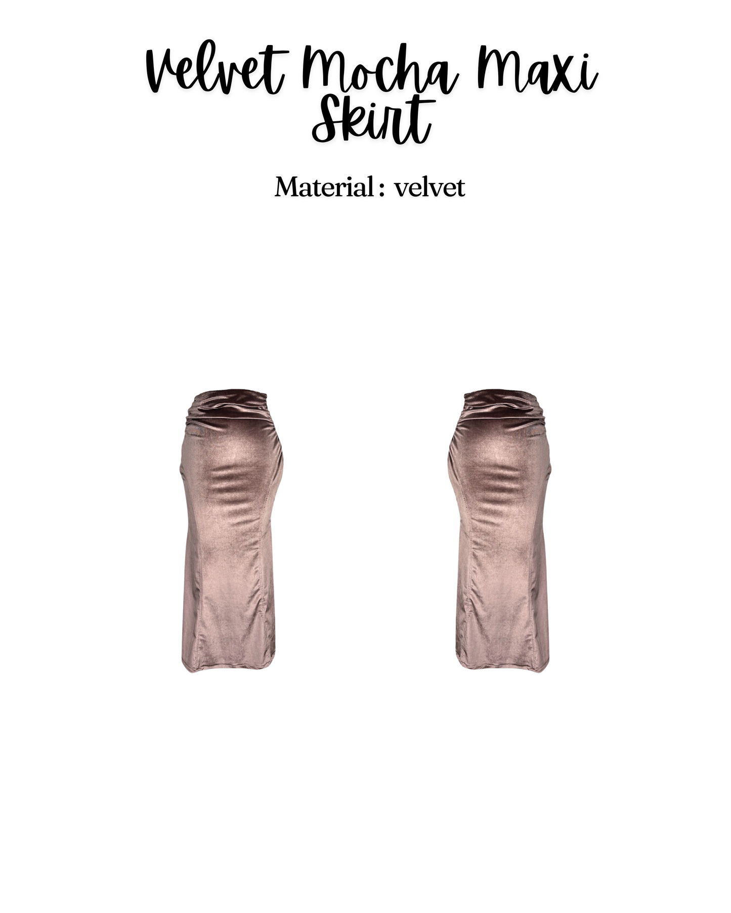 Velvet Mocha Maxi Skirt