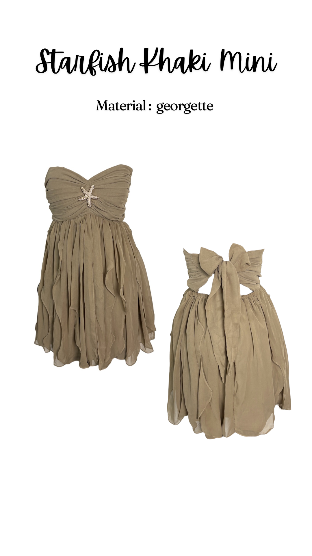 Starfish Khaki Mini Dress