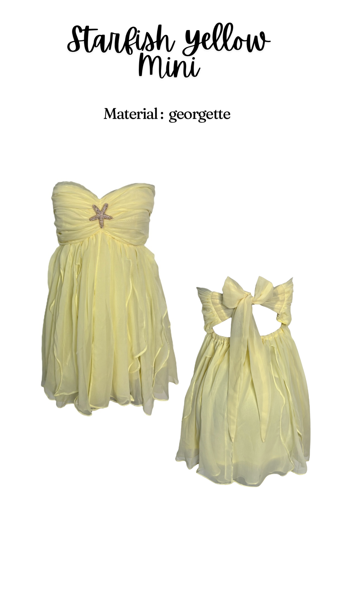 Starfish Yellow Mini Dress