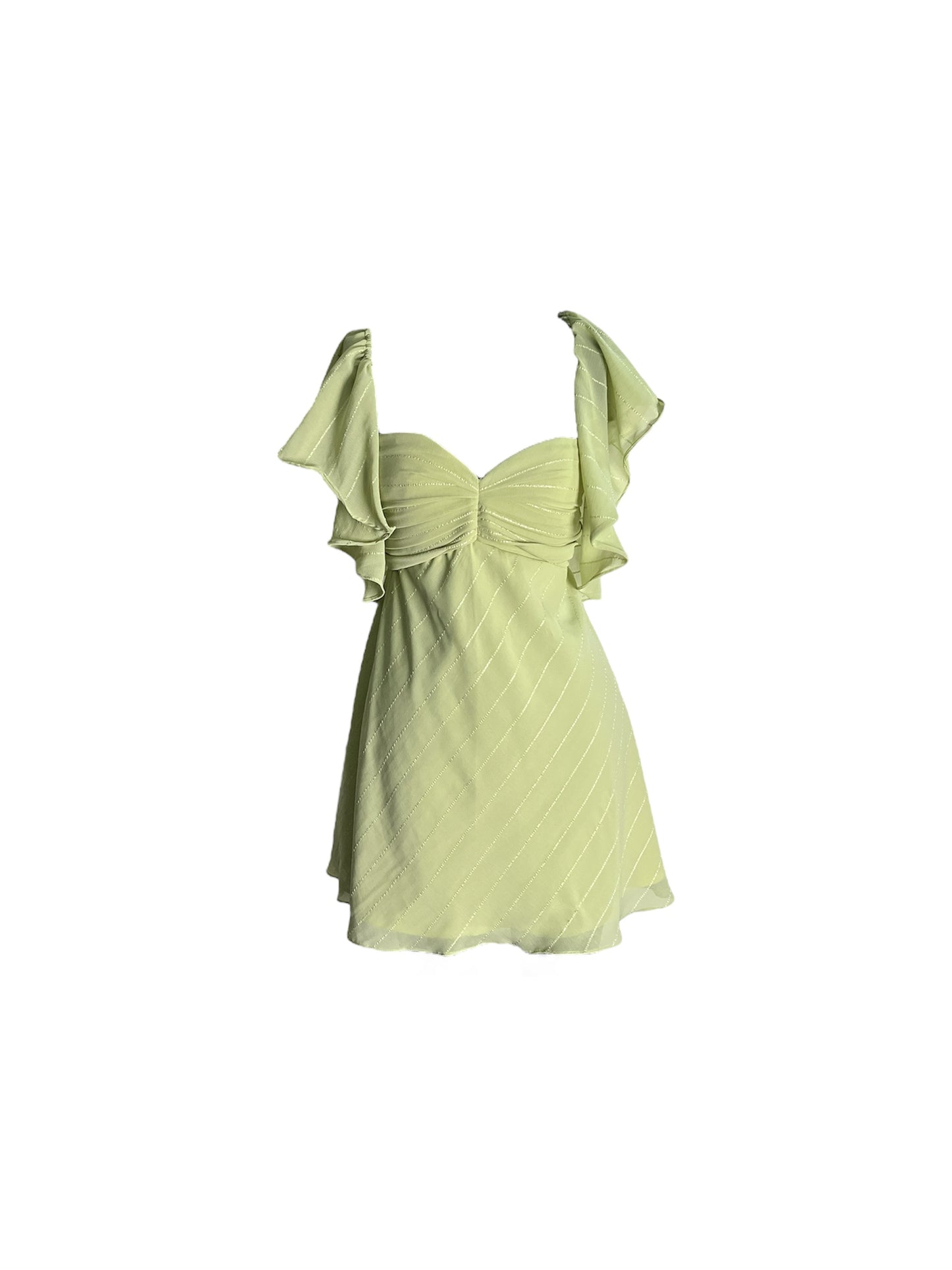 Green Mimosa Mini Dress