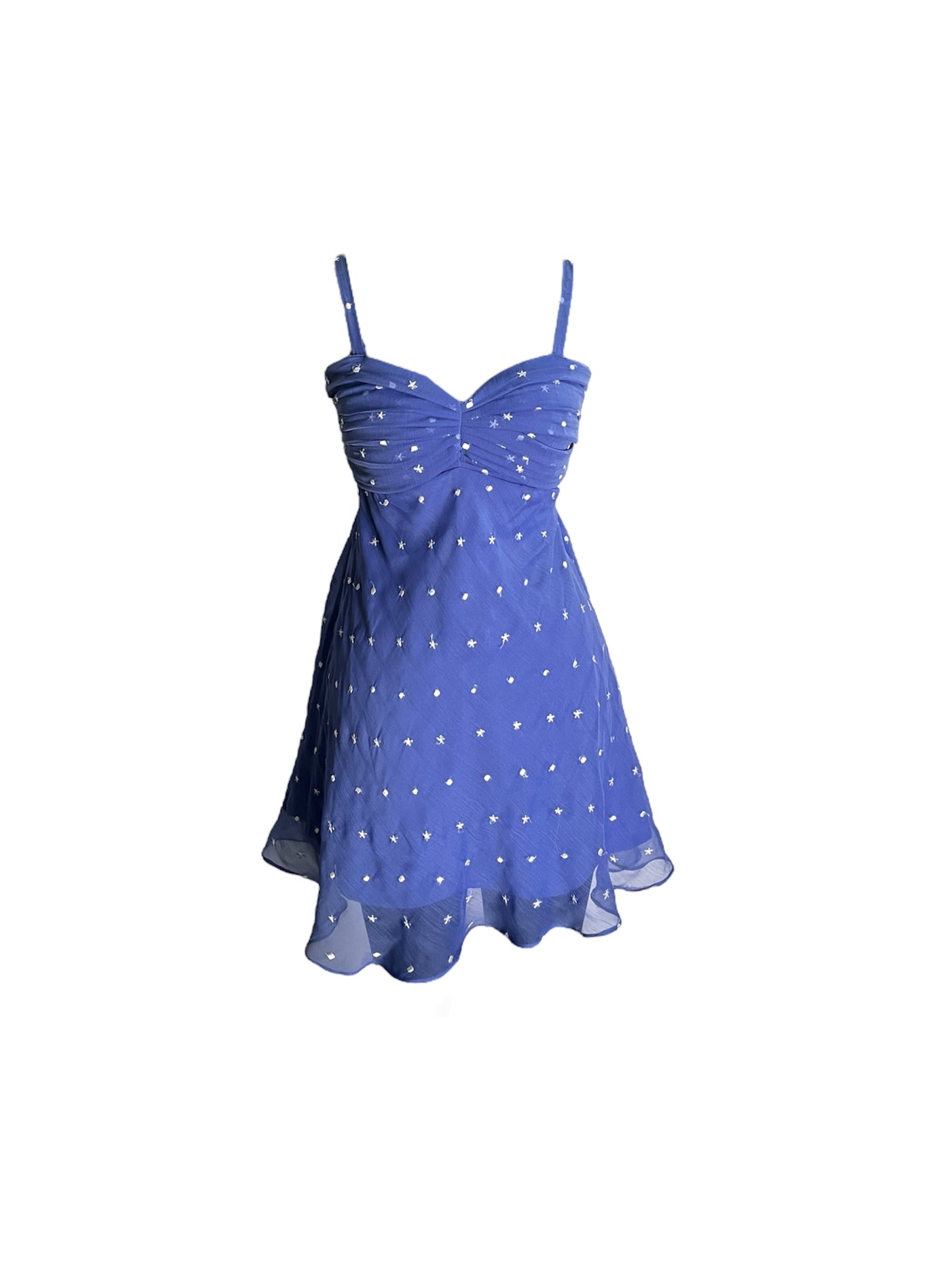 Blue Mimosa Mini Dress