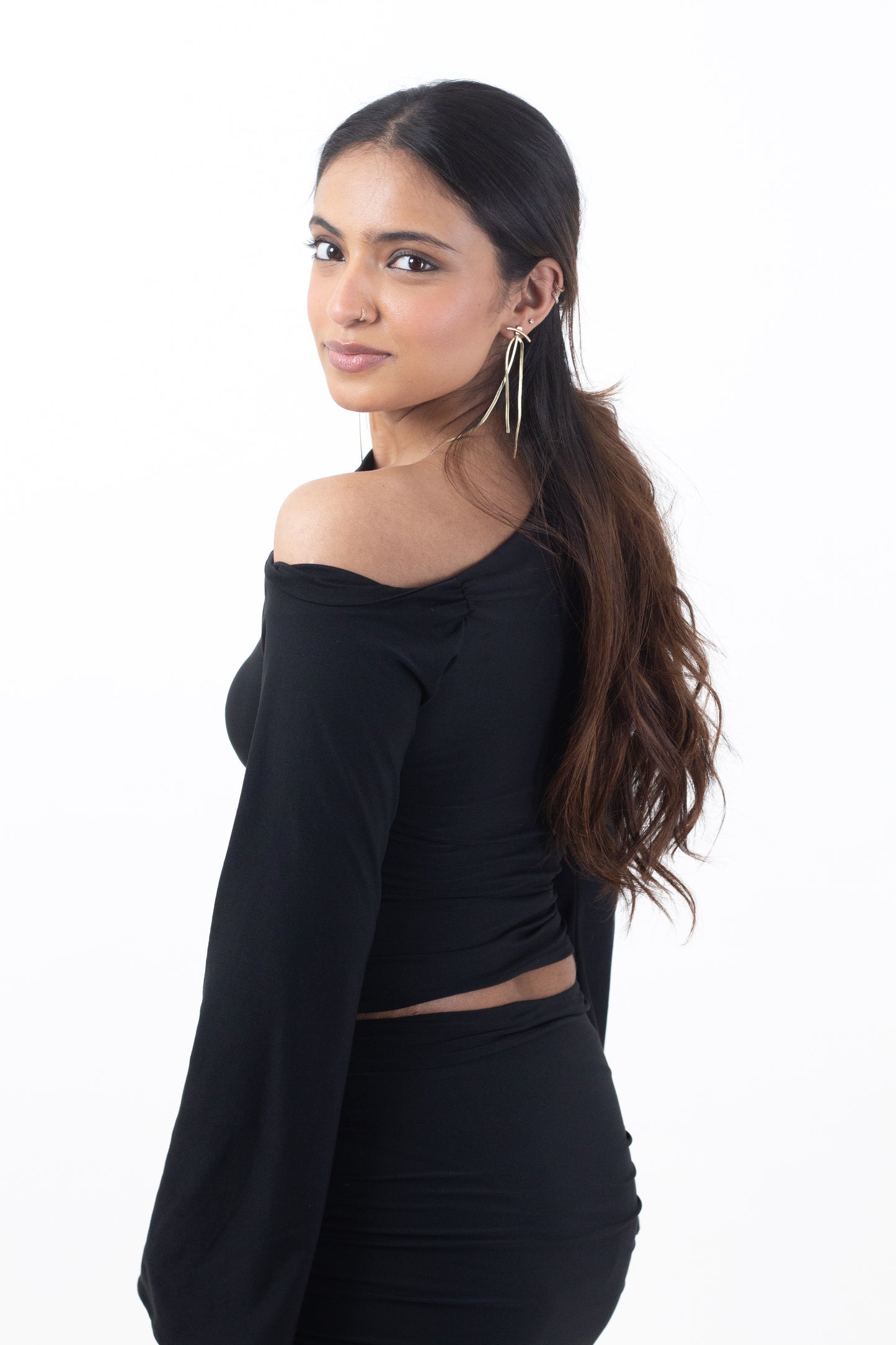 Midnight Bell Sleeves Top