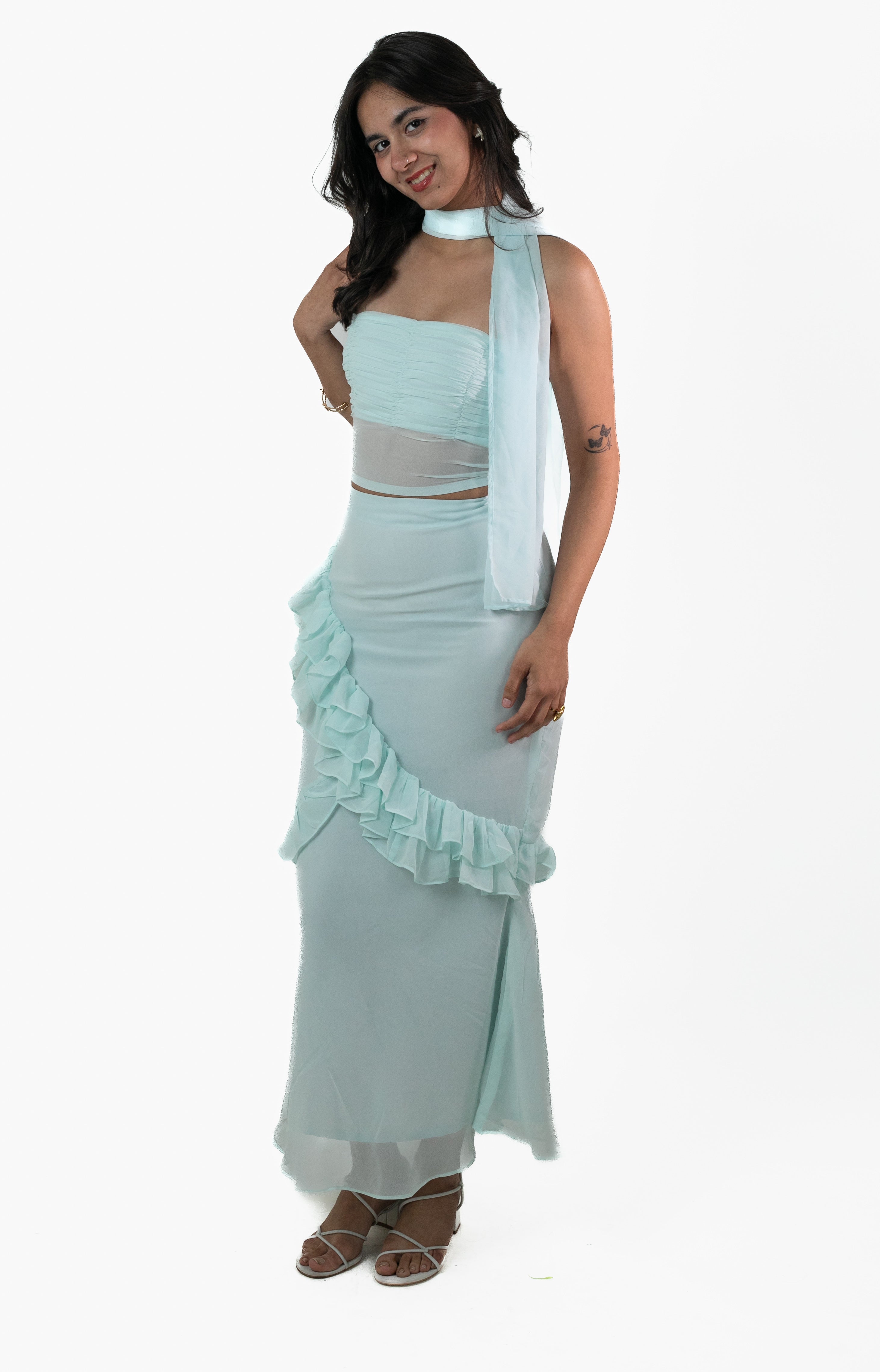 Ice Blue Koi Top