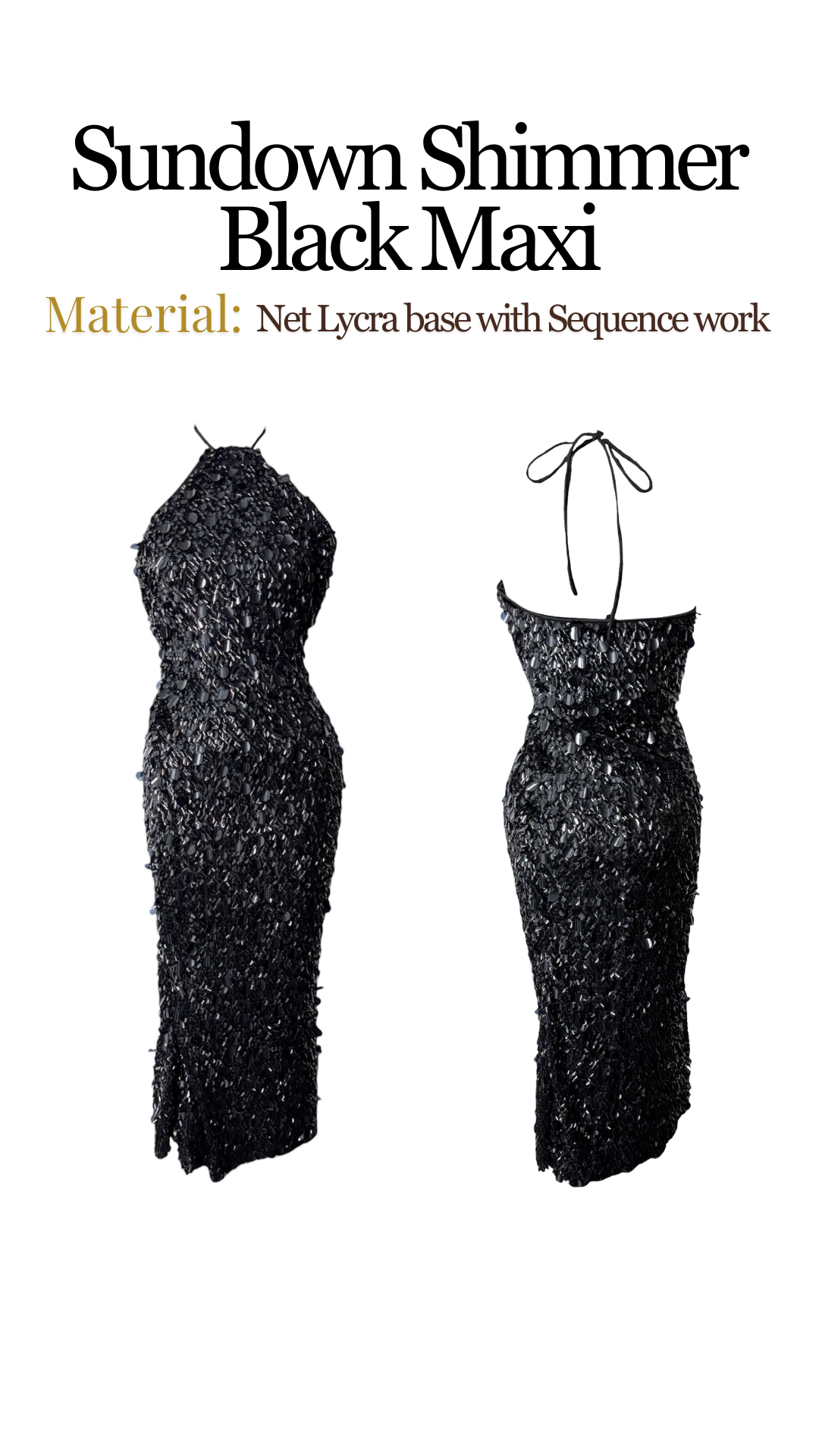 Sundown Shimmer Black Maxi