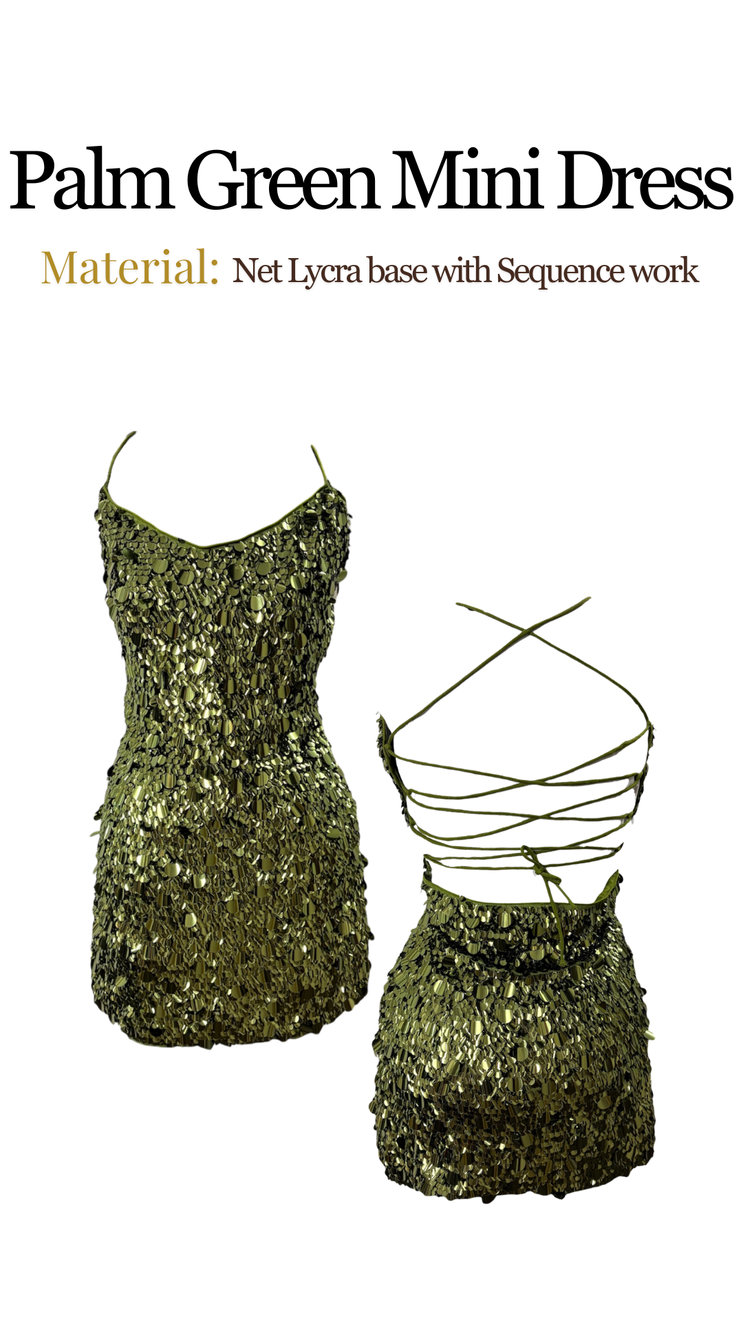 Palm Green Mini Dress