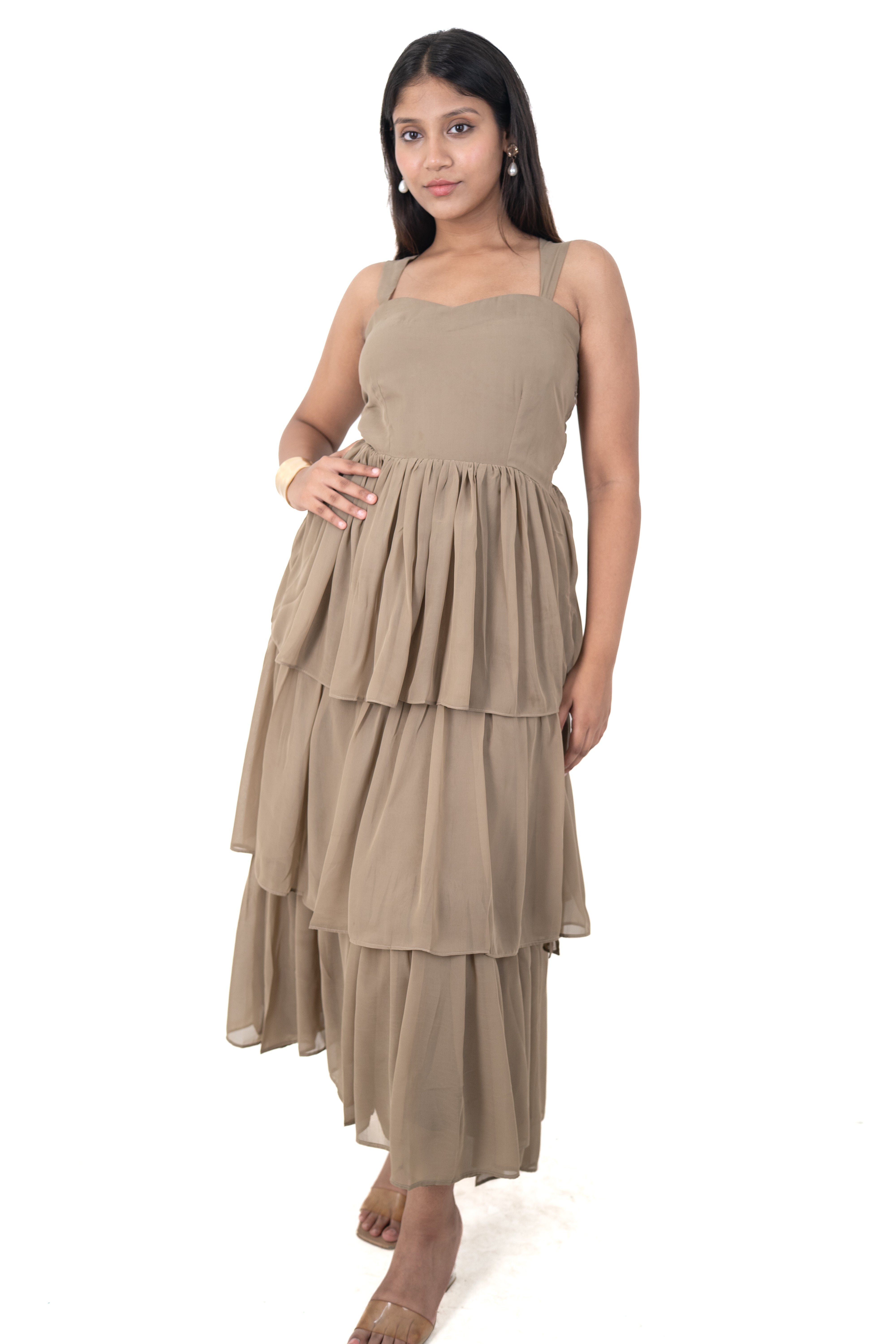 Cindy Khaki Maxi