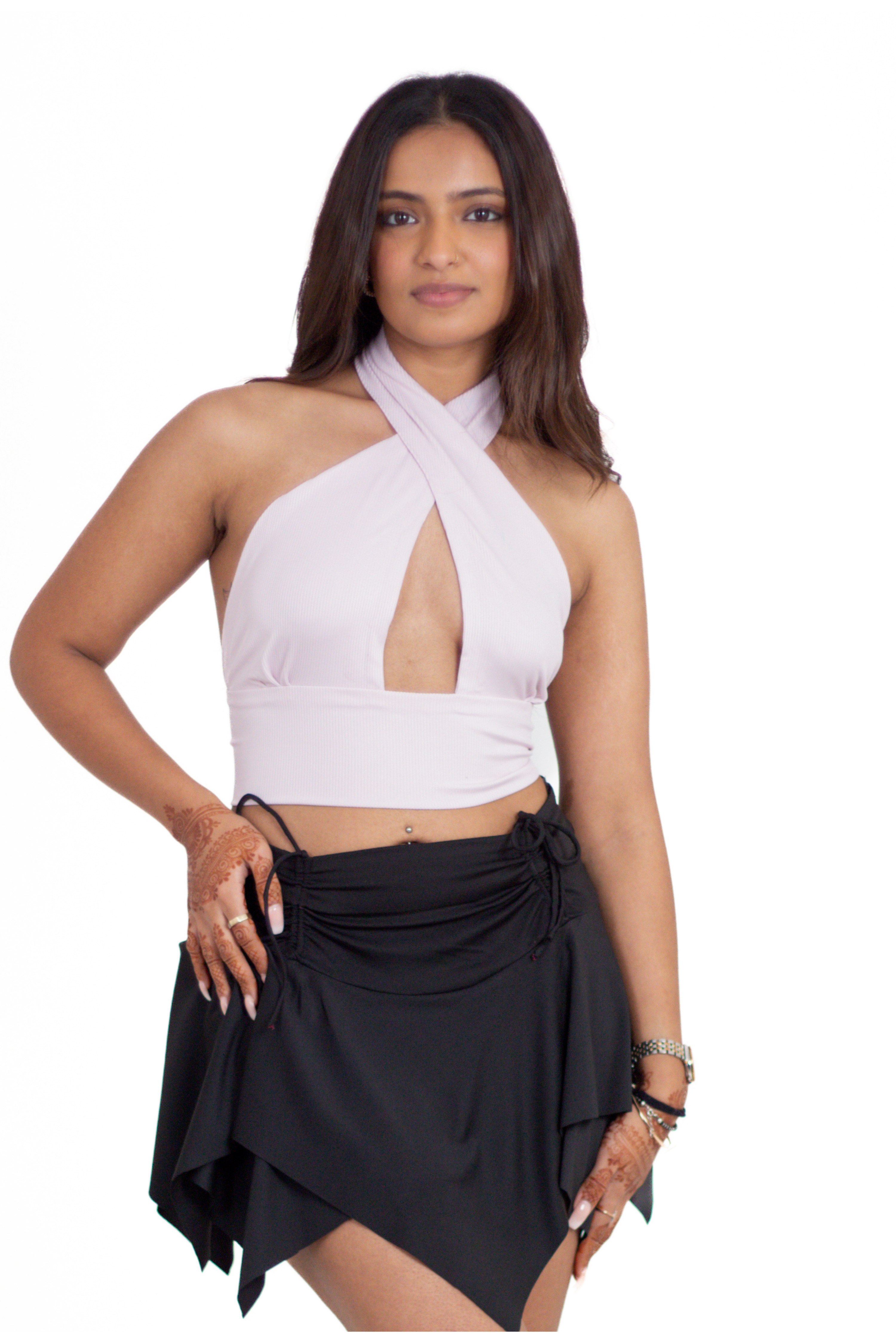 Baby Cakes Ribbed Halter Top