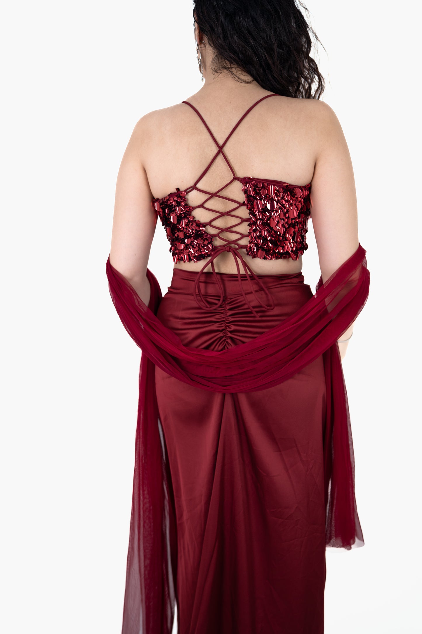 Sitara Red Sequence Blouse
