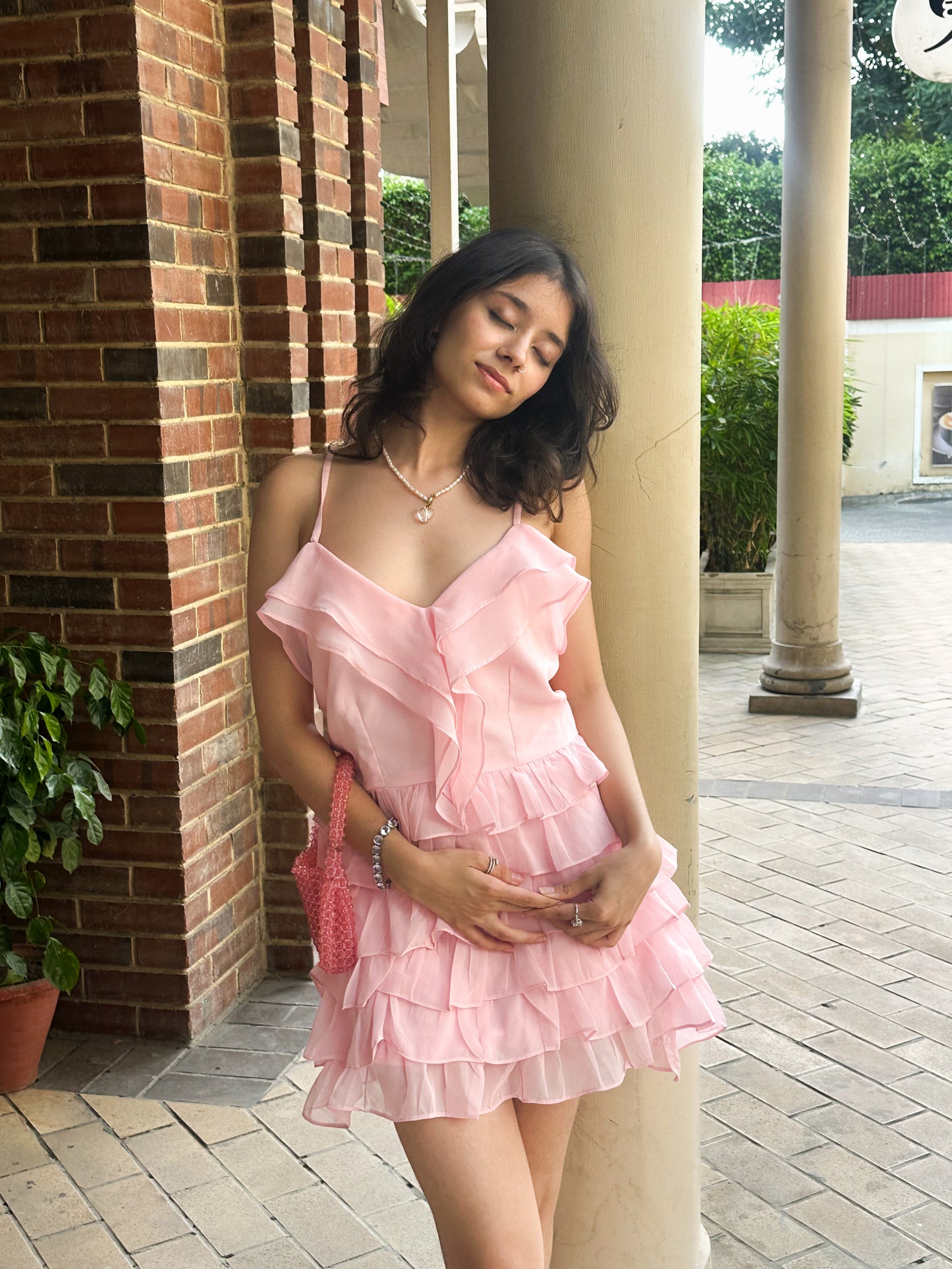 Agnes Pink Mini Dress