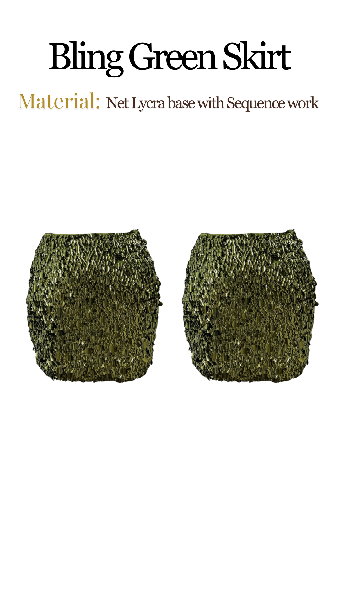 Bling Green Skirt