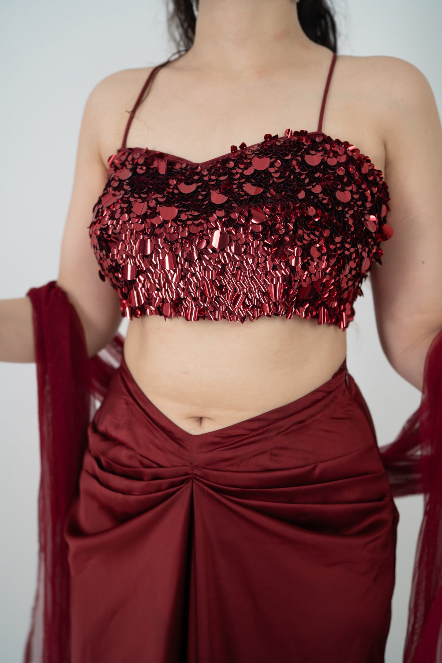 Sitara Red Sequence Blouse