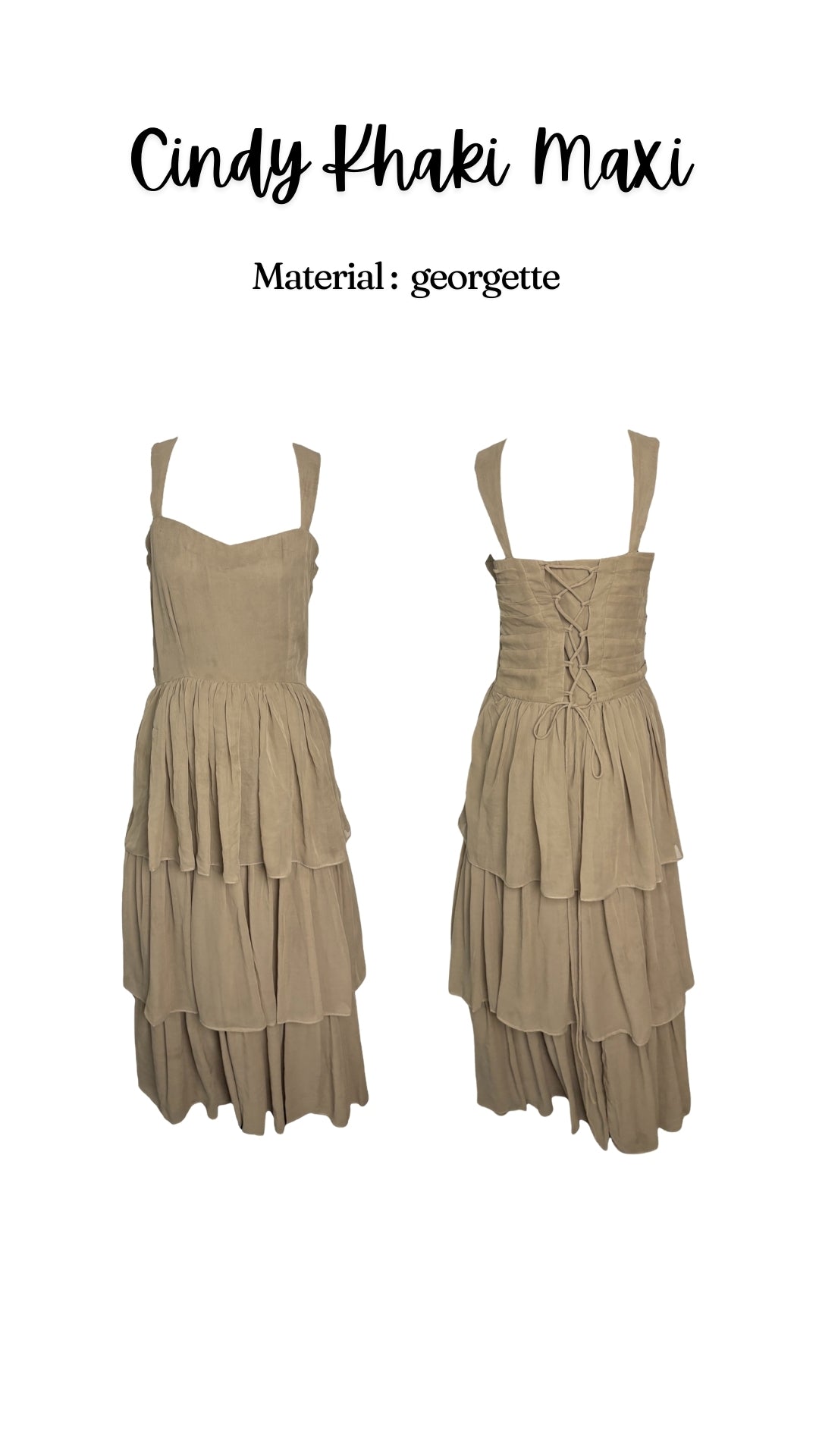 Cindy Khaki Maxi