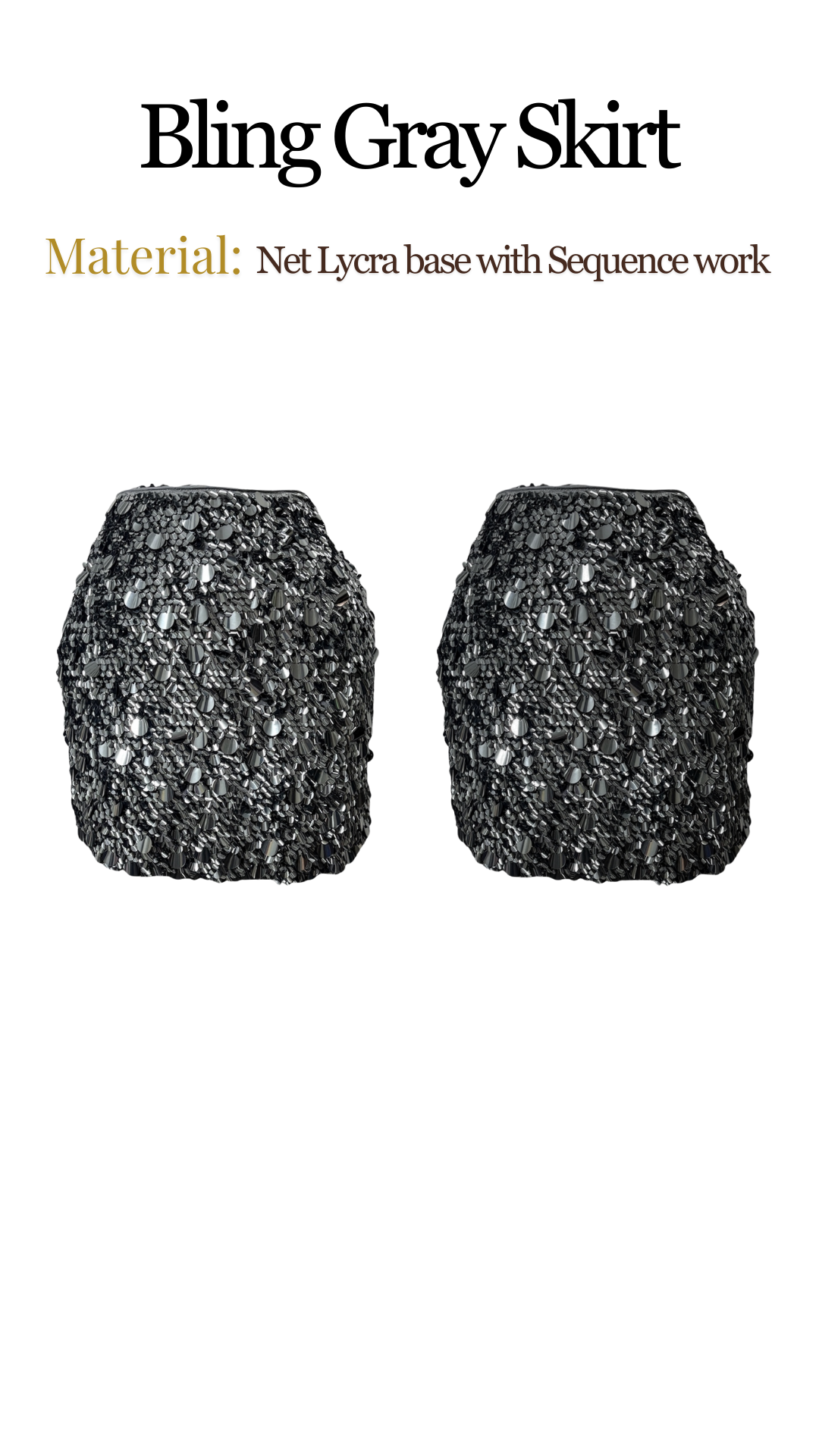 Bling Gray Skirt