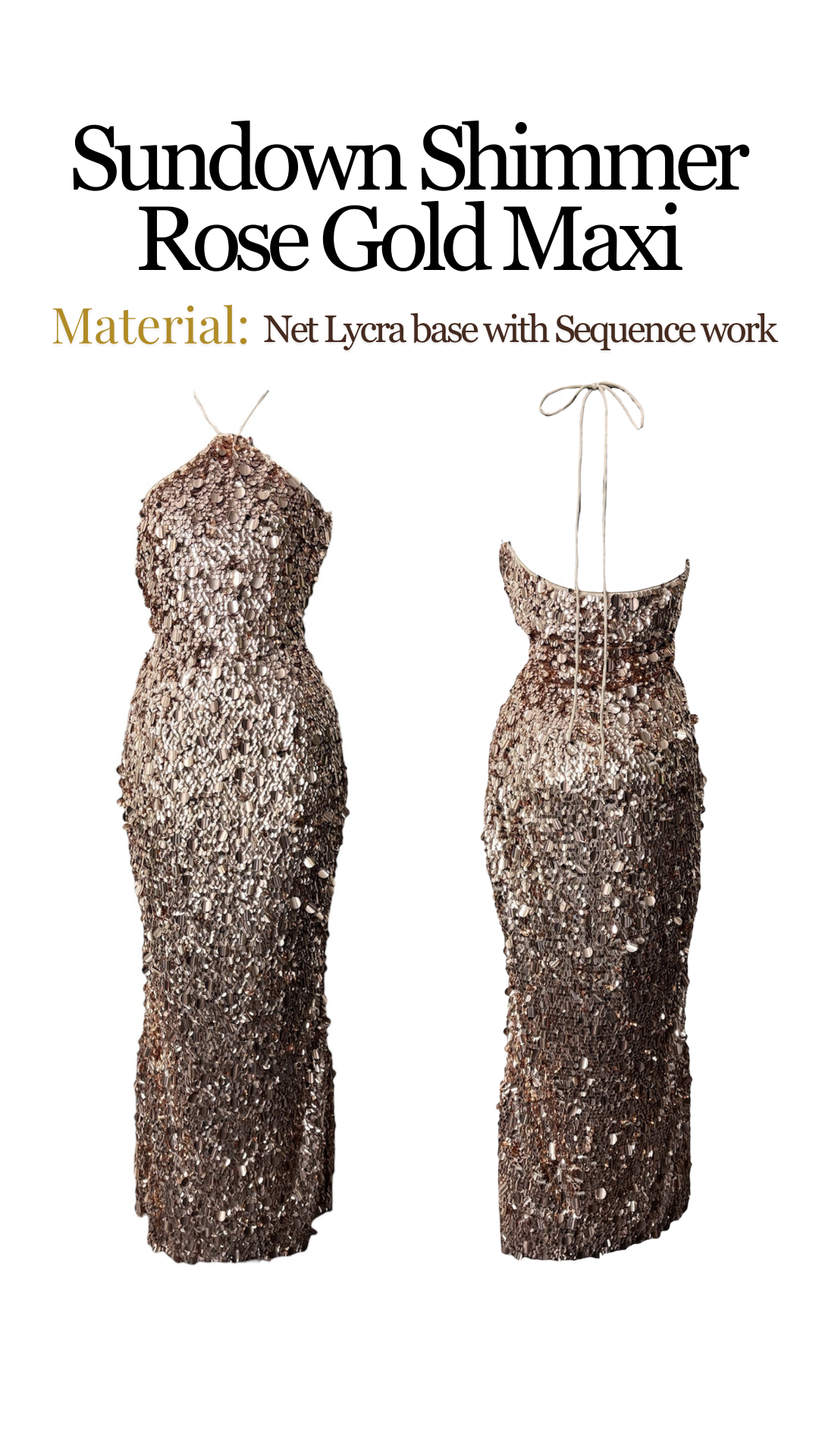 Sundown Shimmer Rose Gold Maxi
