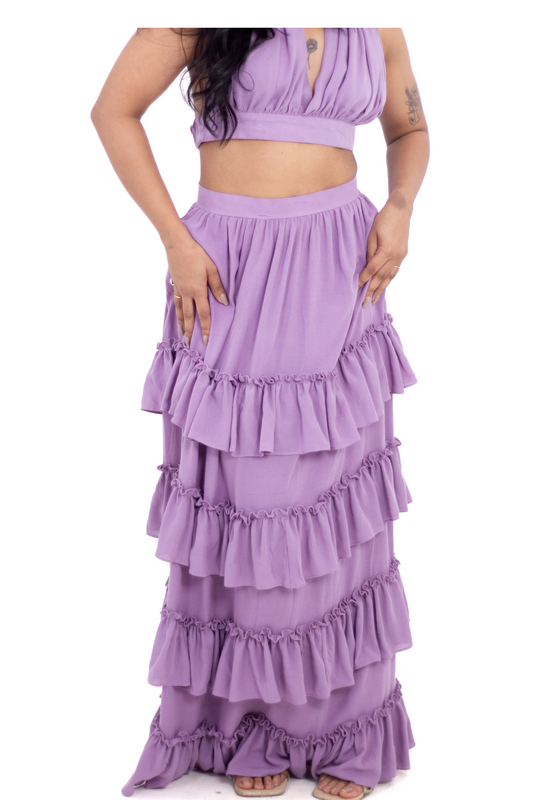 Lyla Lavender Ruffle Skirt