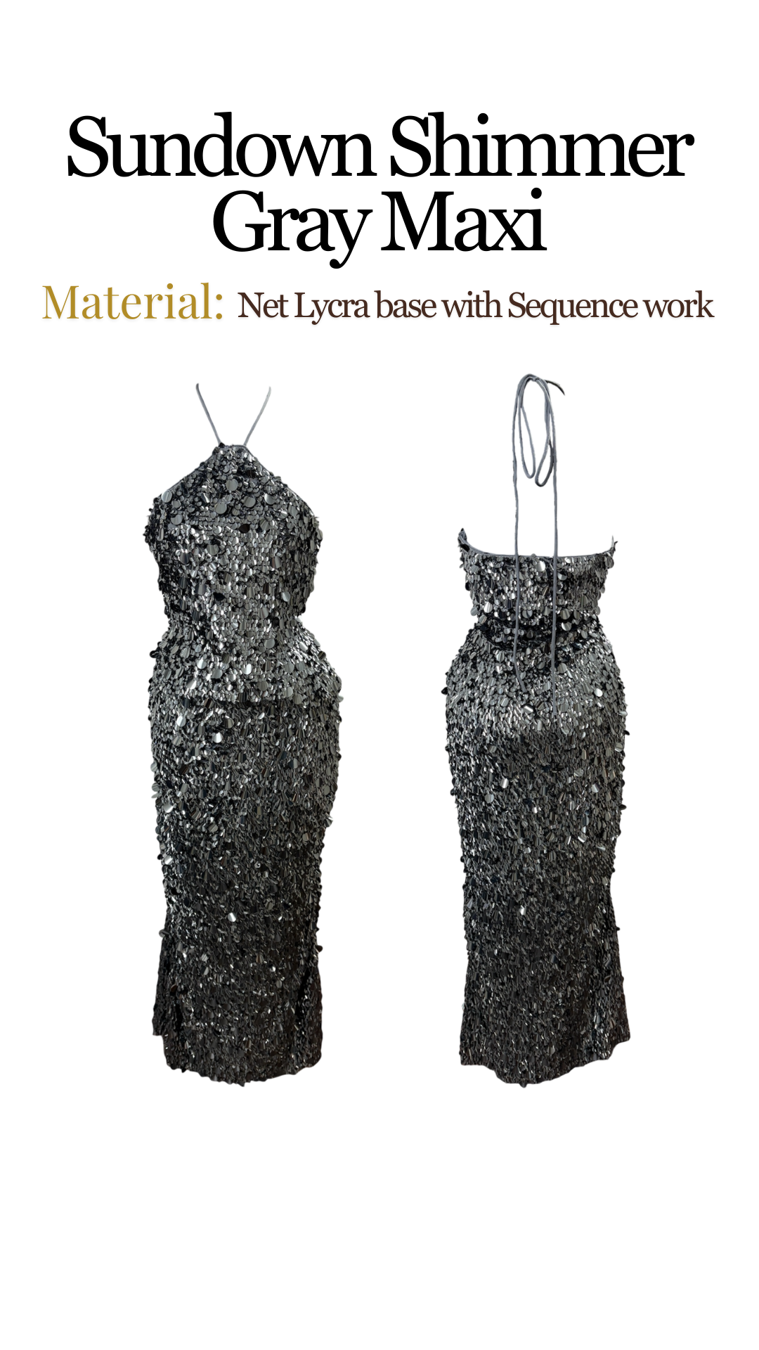 Sundown Shimmer Gray Maxi