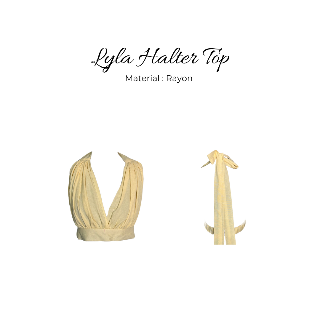 Lyla Halter Yellow Top