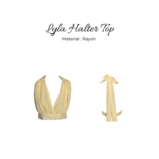 Lyla Halter Yellow Top