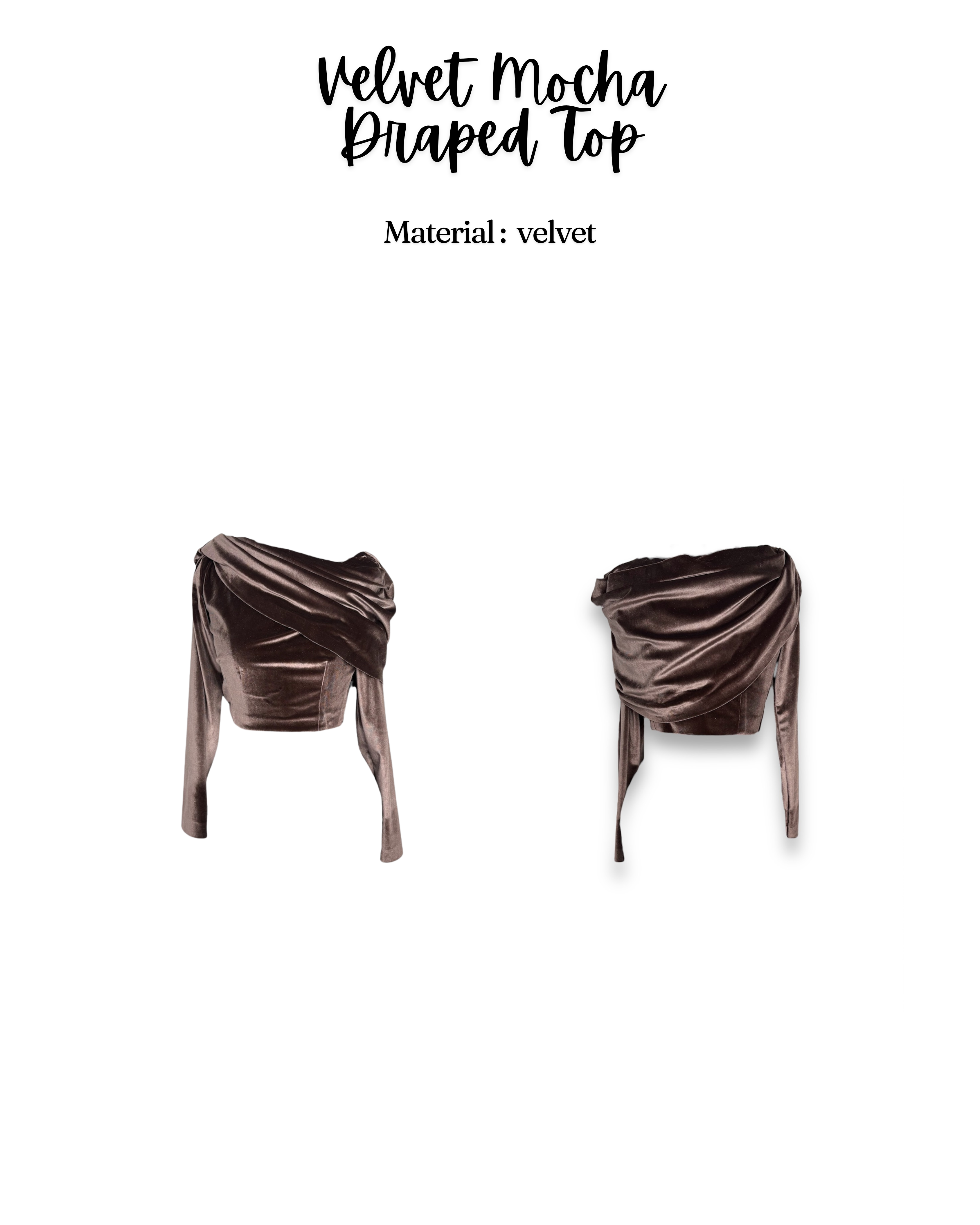 Velvet Mocha Draped Top