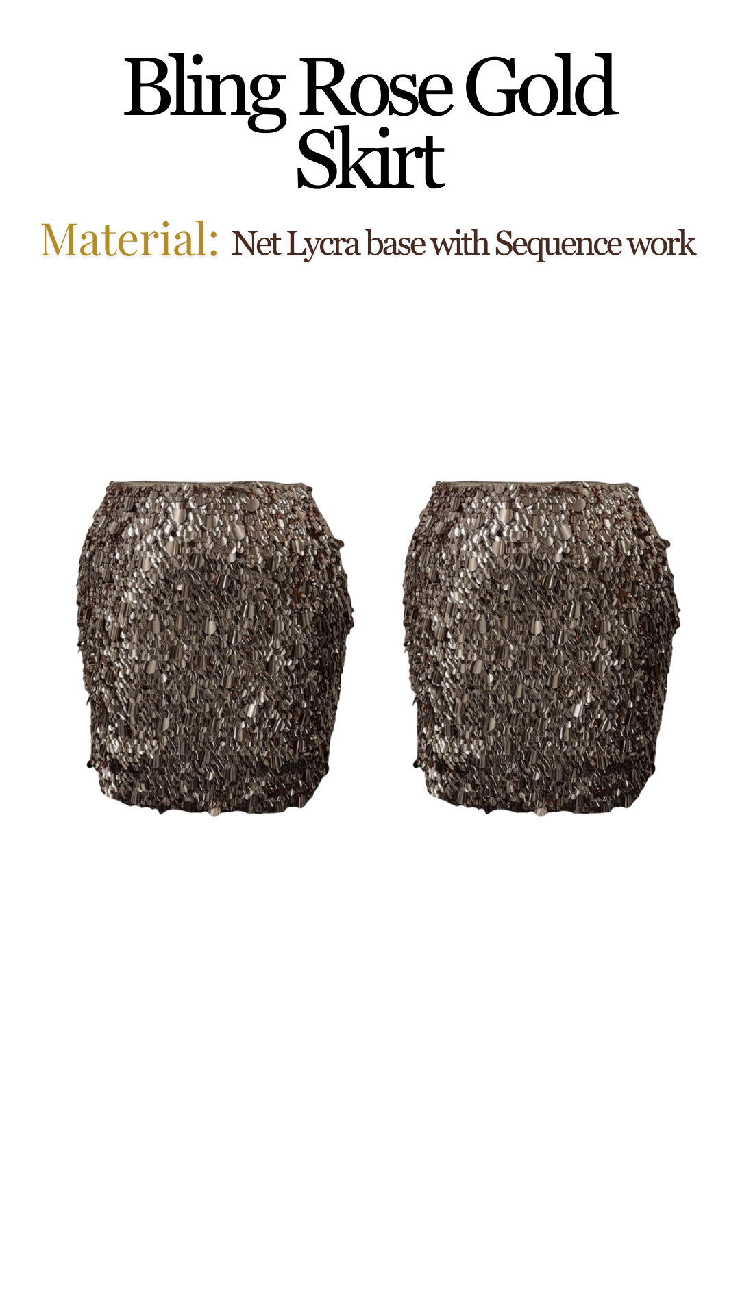 Bling Rose Gold Skirt