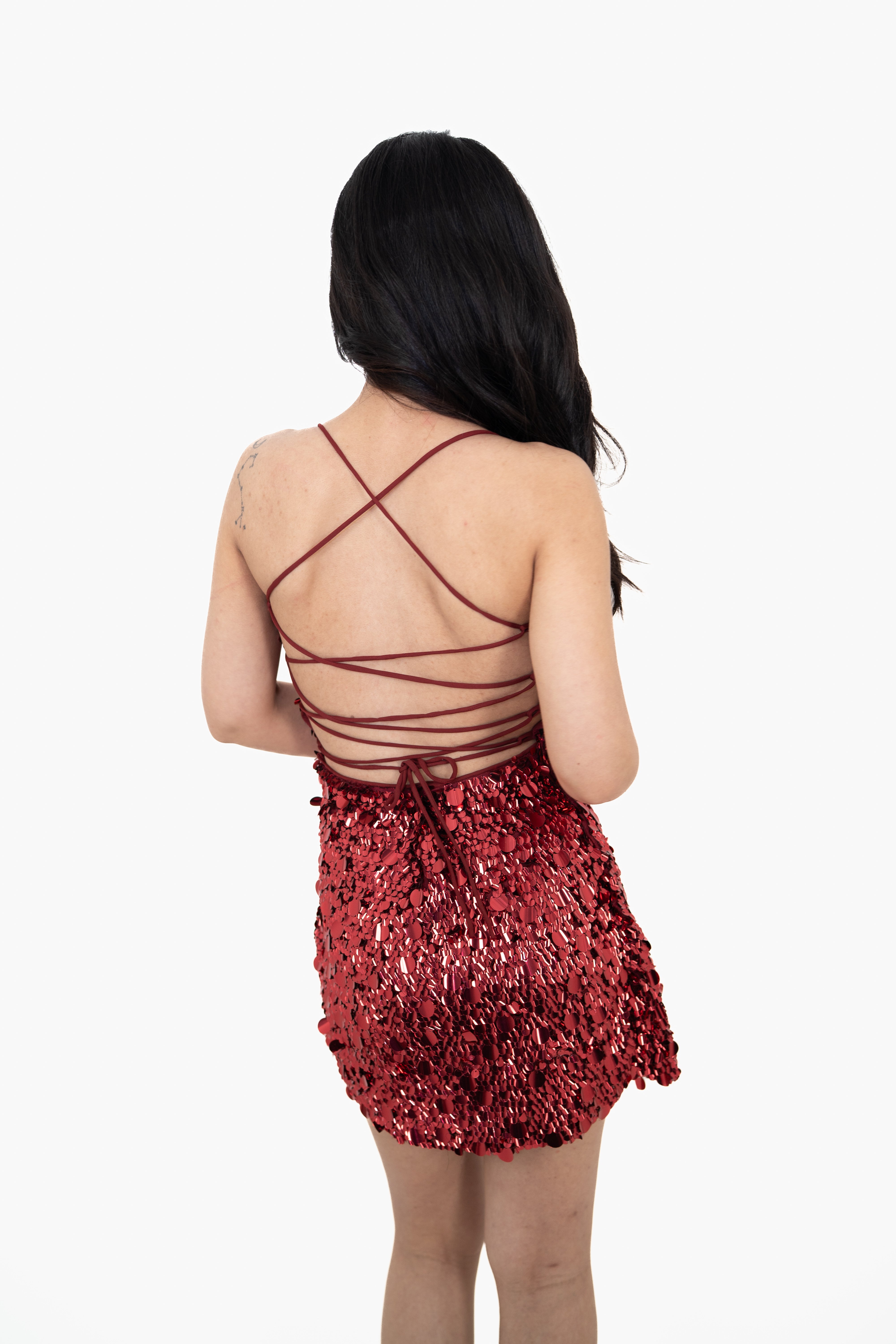 Palm Red Mini Dress