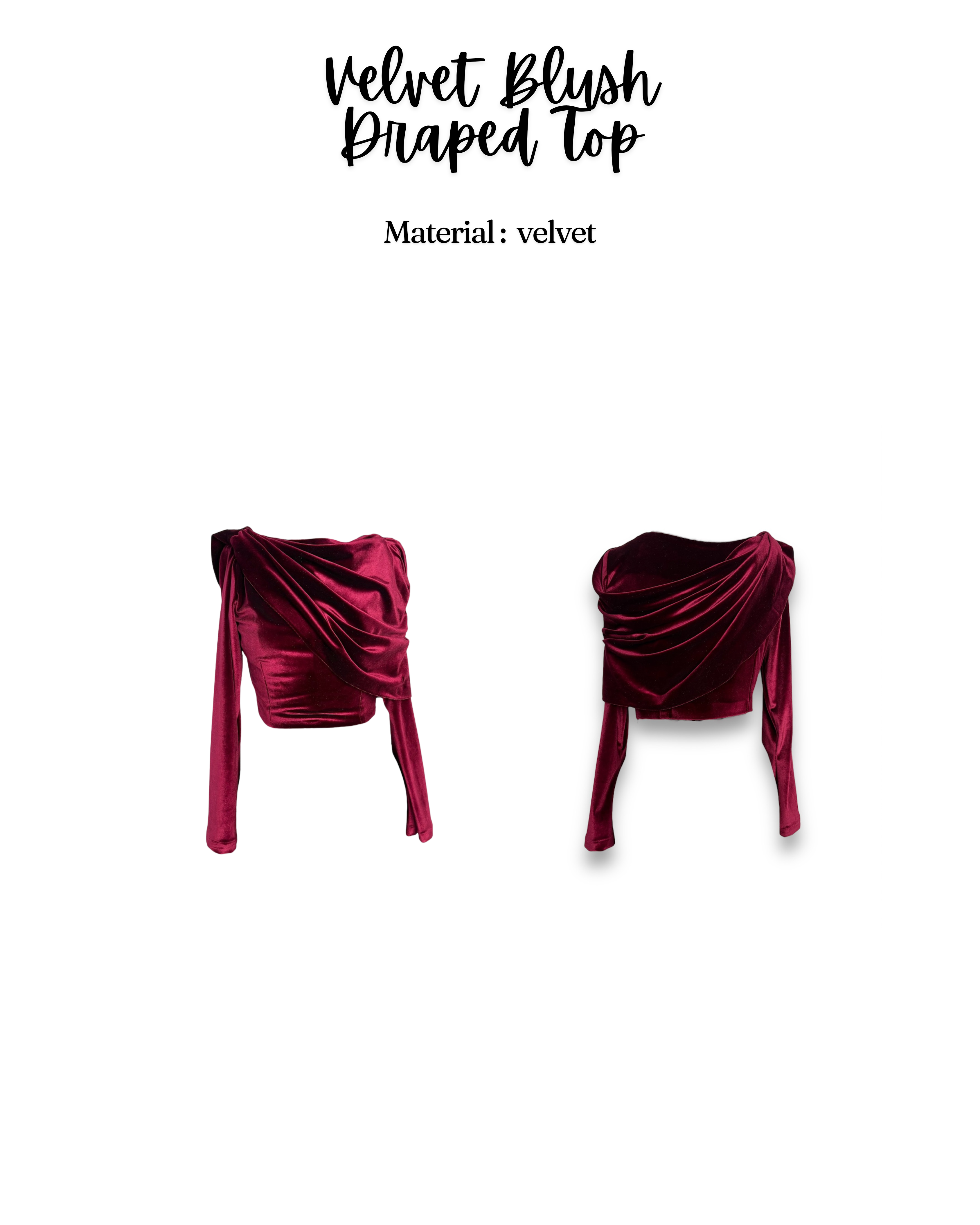 Velvet Blush Draped Top
