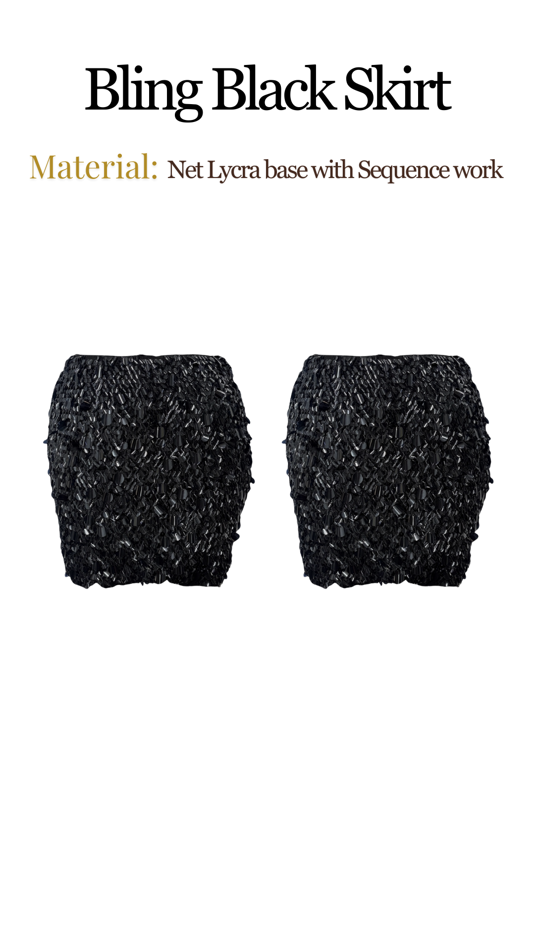 Bling Black Skirt