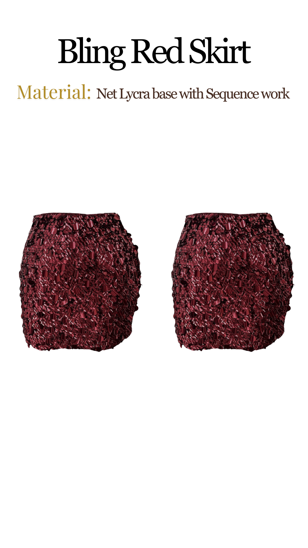 Bling Red Skirt