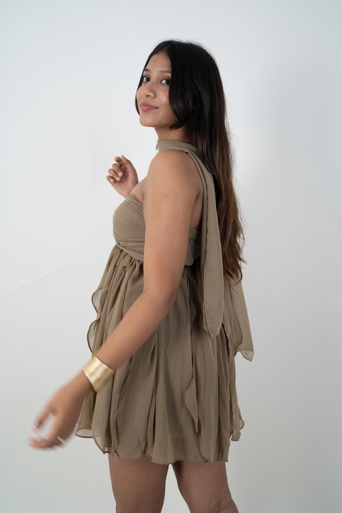 Starfish Khaki Mini Dress