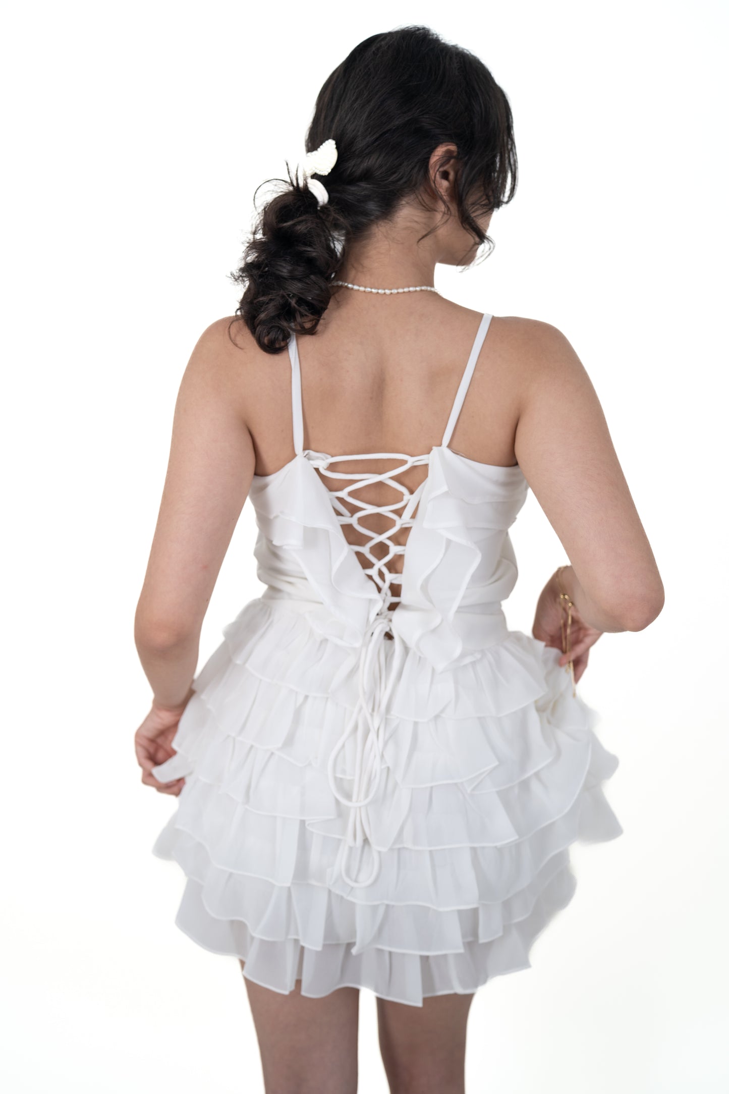 Agnes White Mini Dress