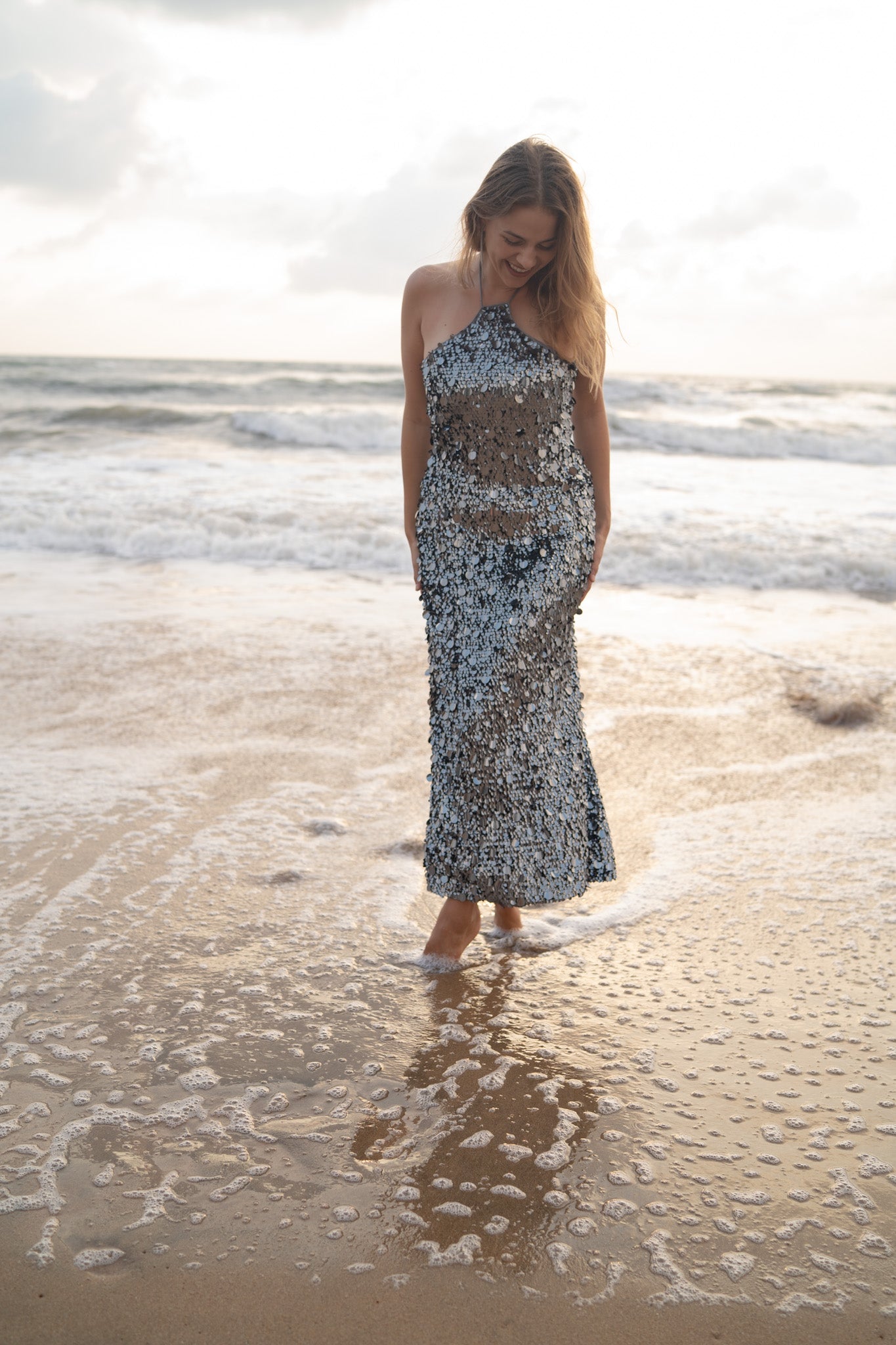 Sundown Shimmer Gray Maxi