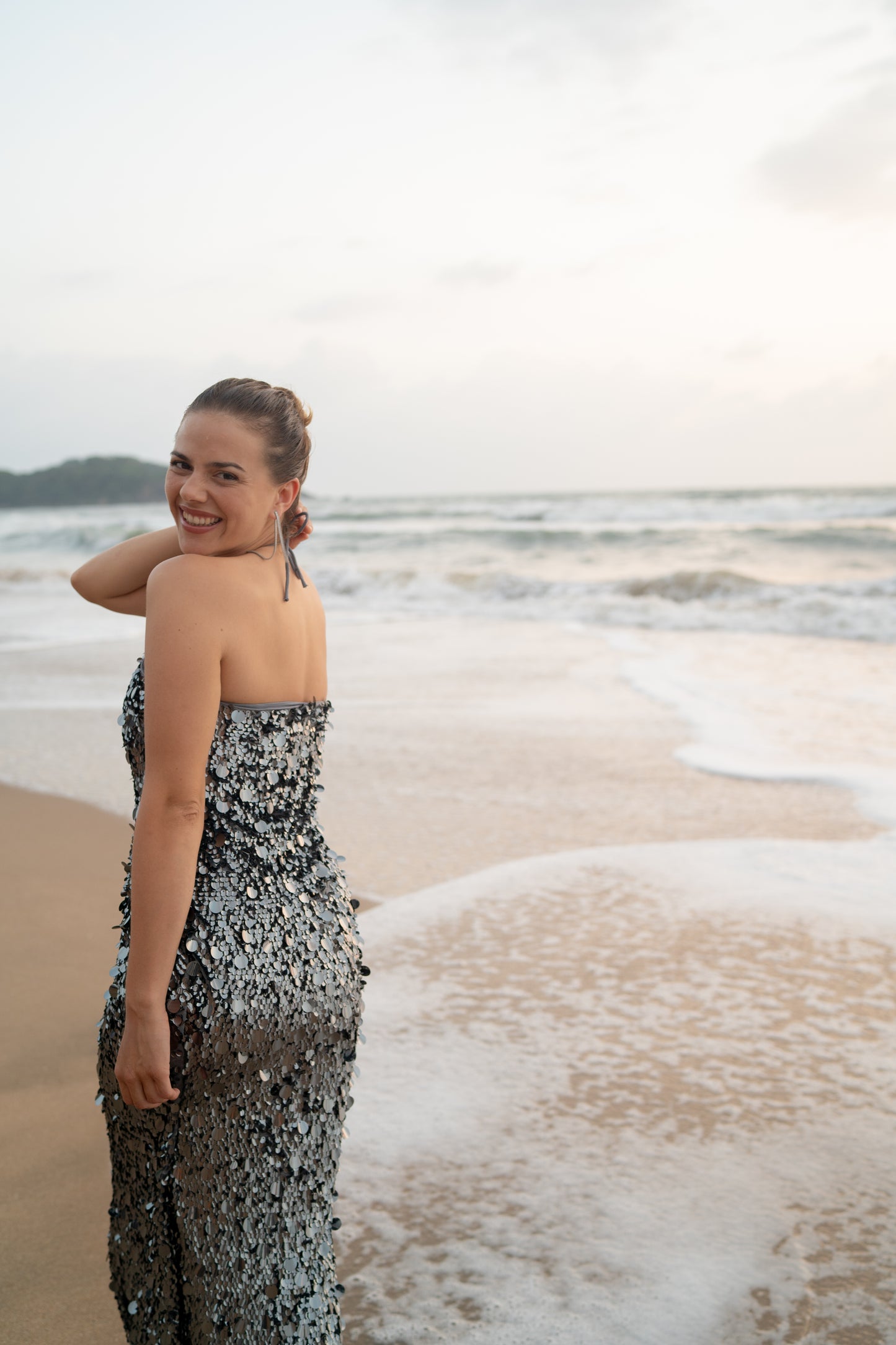 Sundown Shimmer Gray Maxi