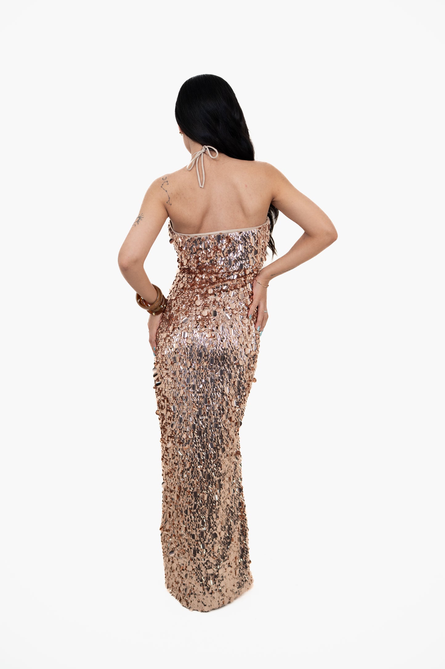 Sundown Shimmer Rose Gold Maxi