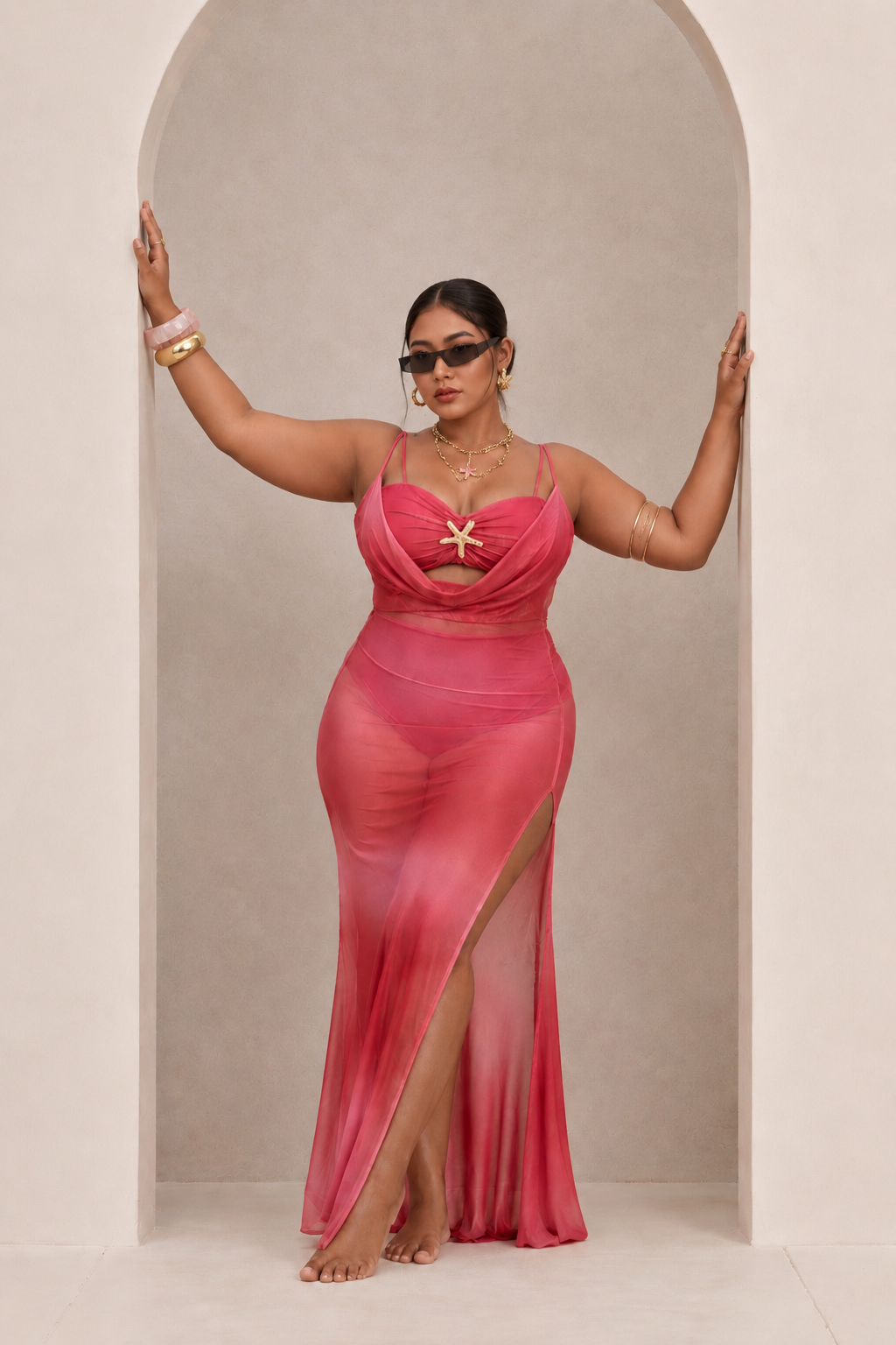Rose Maxi Coverup