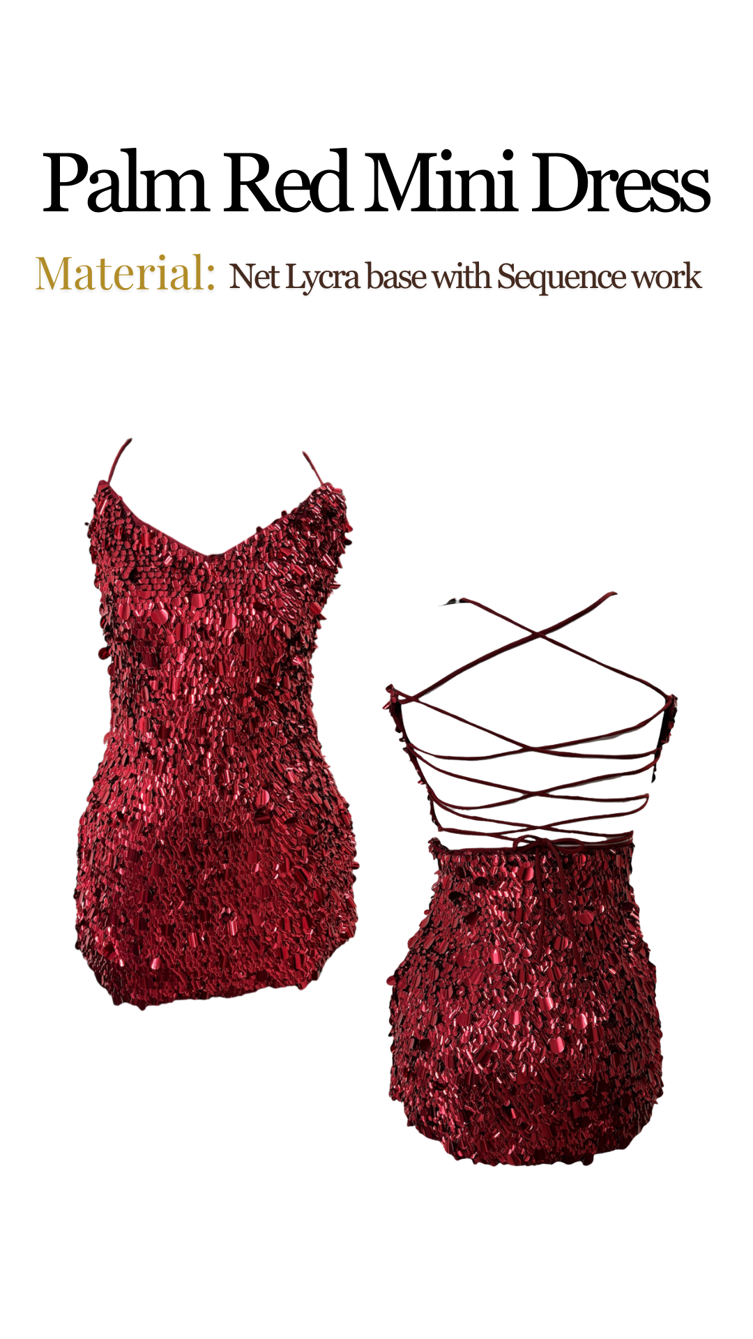 Palm Red Mini Dress