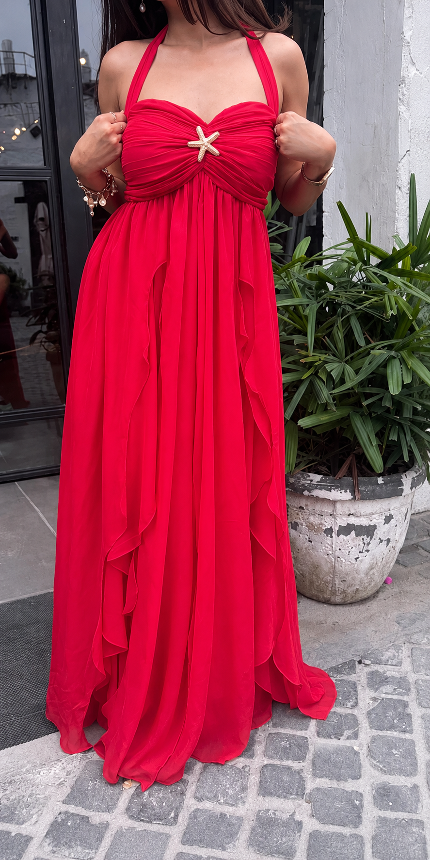 Red Mimosa Maxi