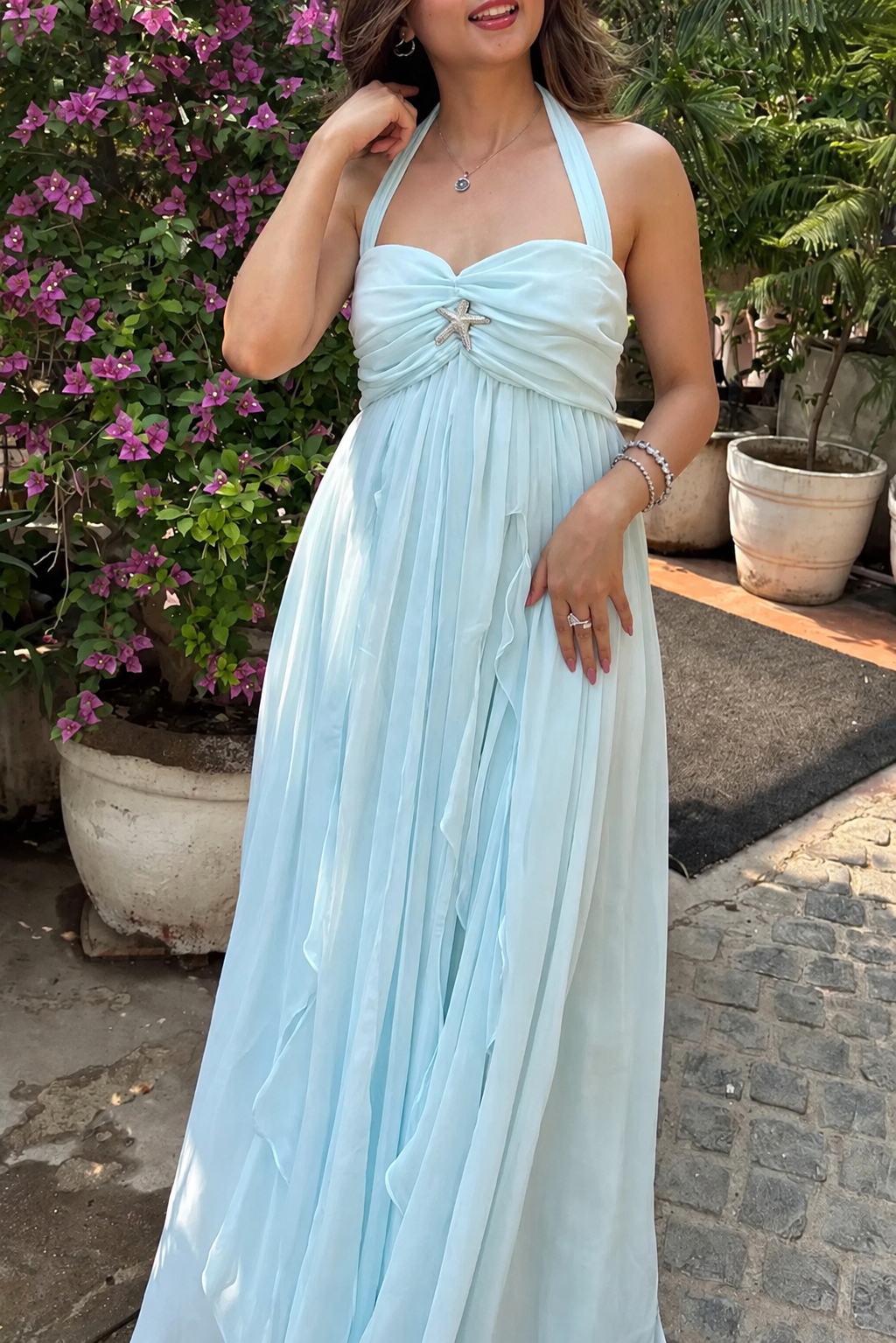 Ice Blue Mimosa Maxi