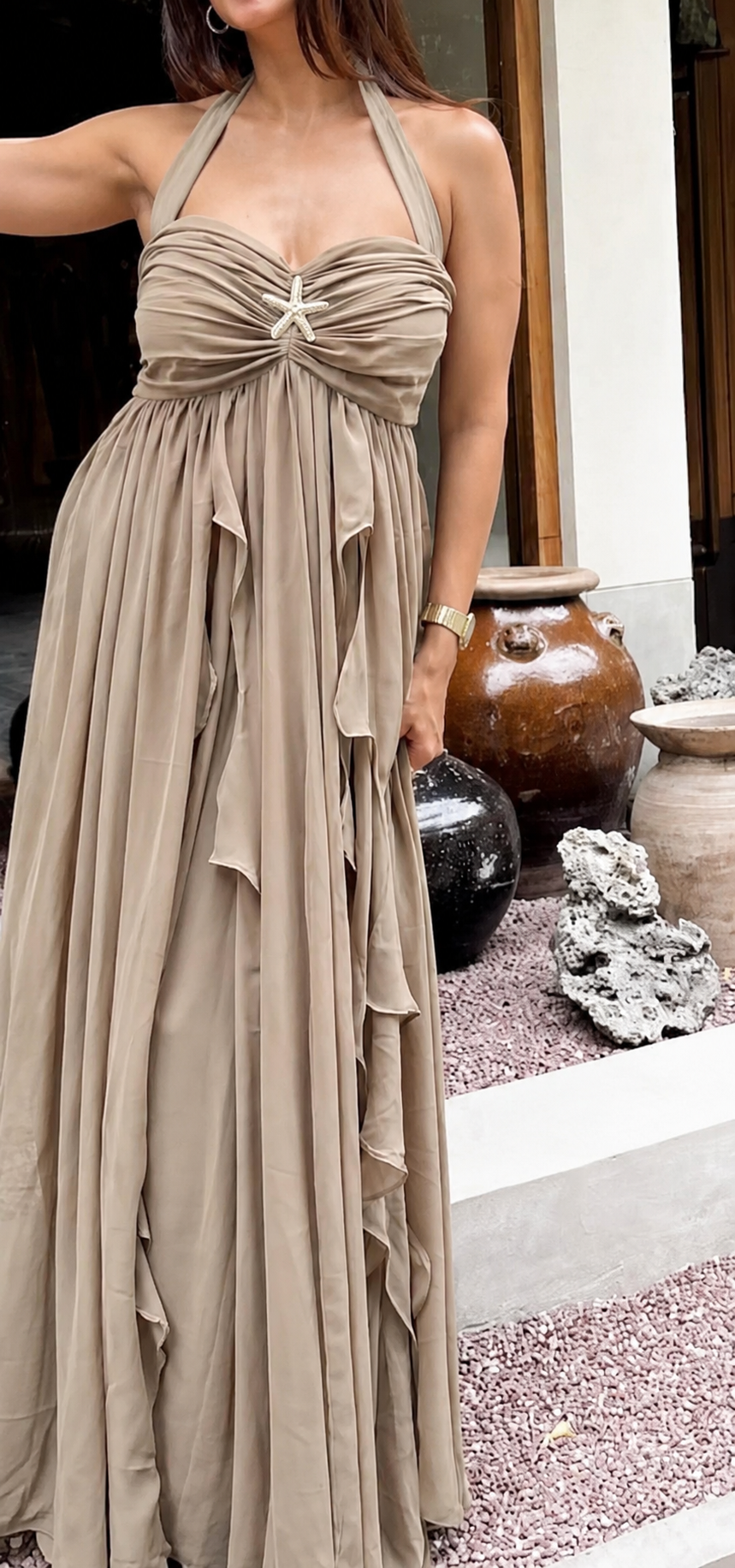 Khaki Mimosa Maxi