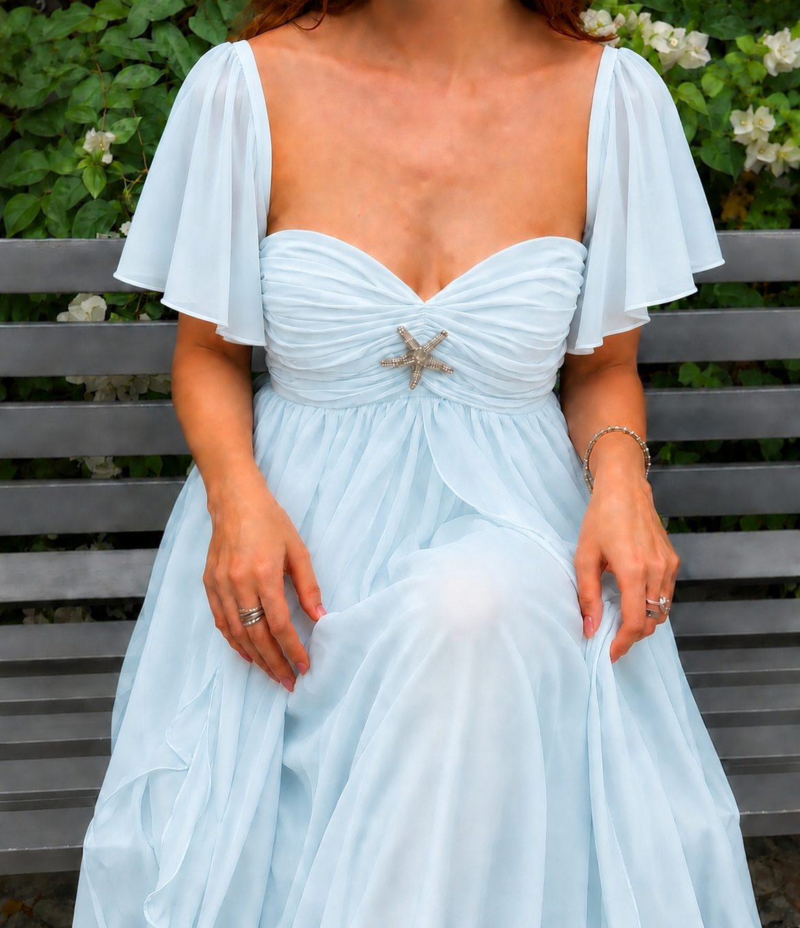 Ice Blue Mimosa Maxi