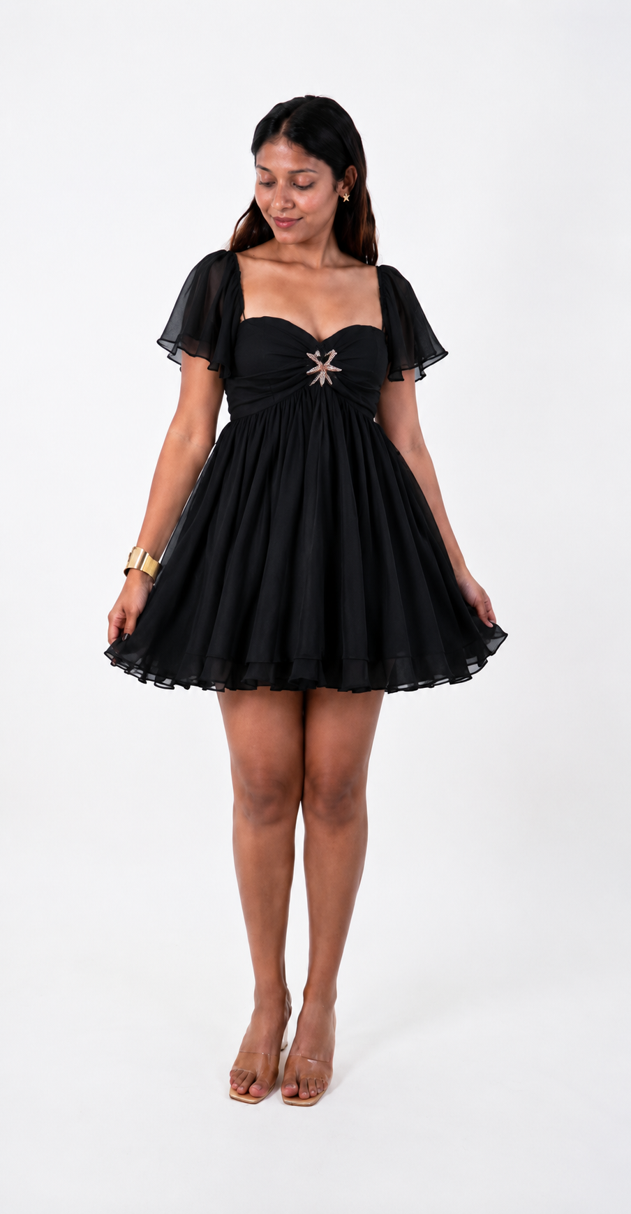 Starfish Black Mini Dress