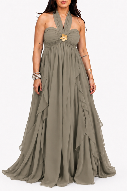 Khaki Scarlet Maxi