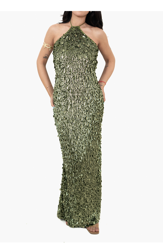 Sundown Shimmer Green Maxi