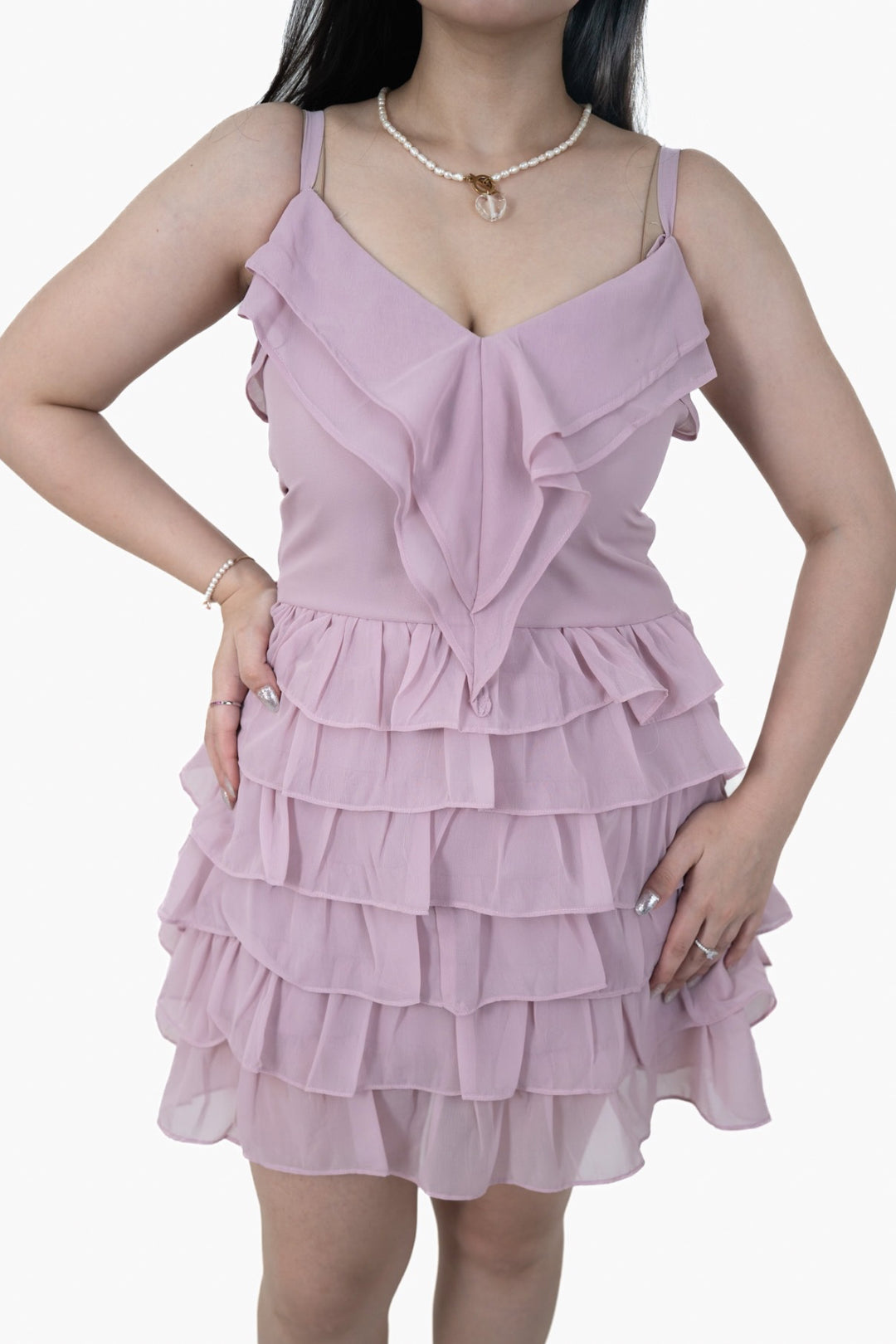 Agnes Mauve Mini Dress