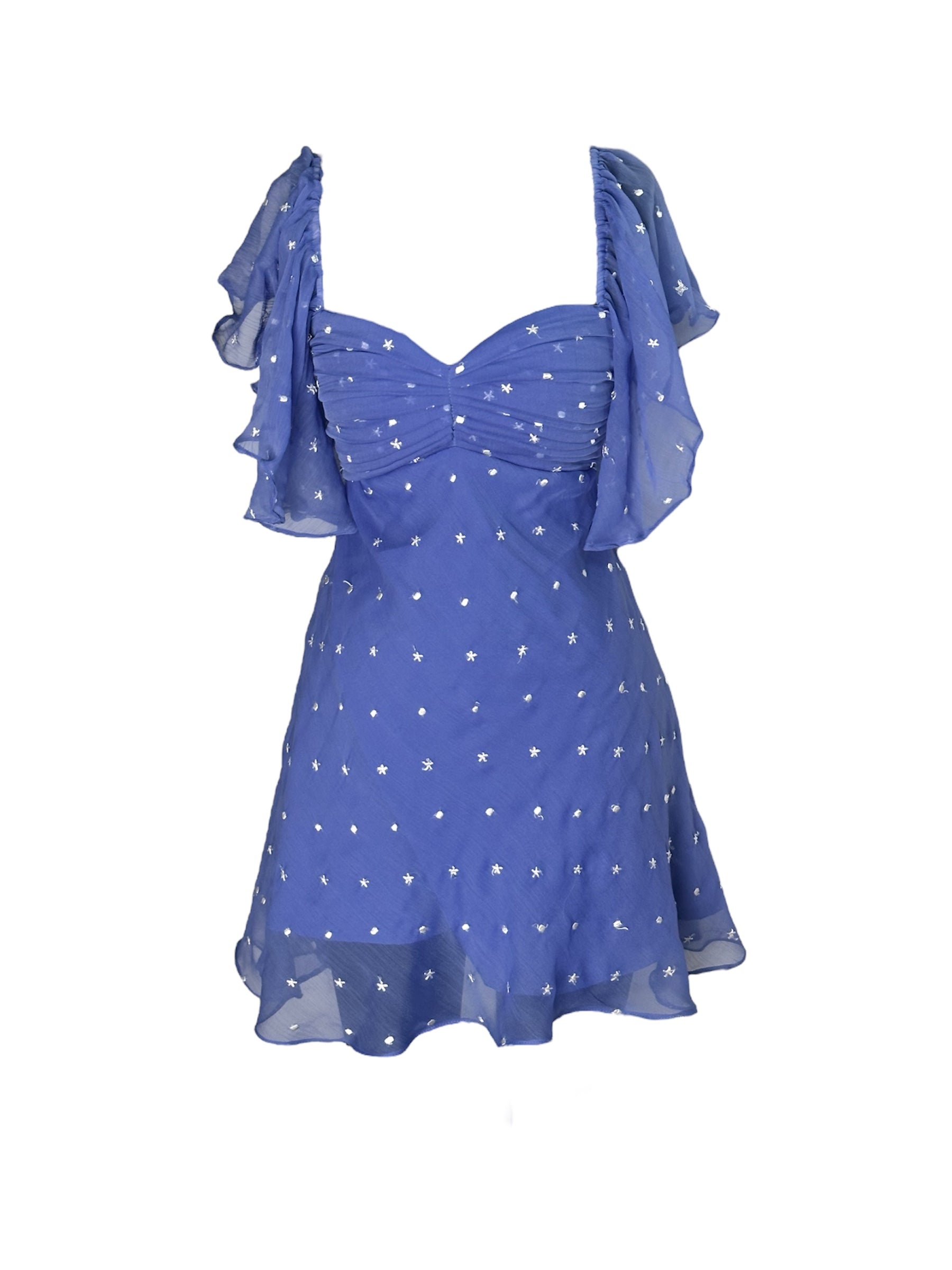 Blue Mimosa Mini Dress