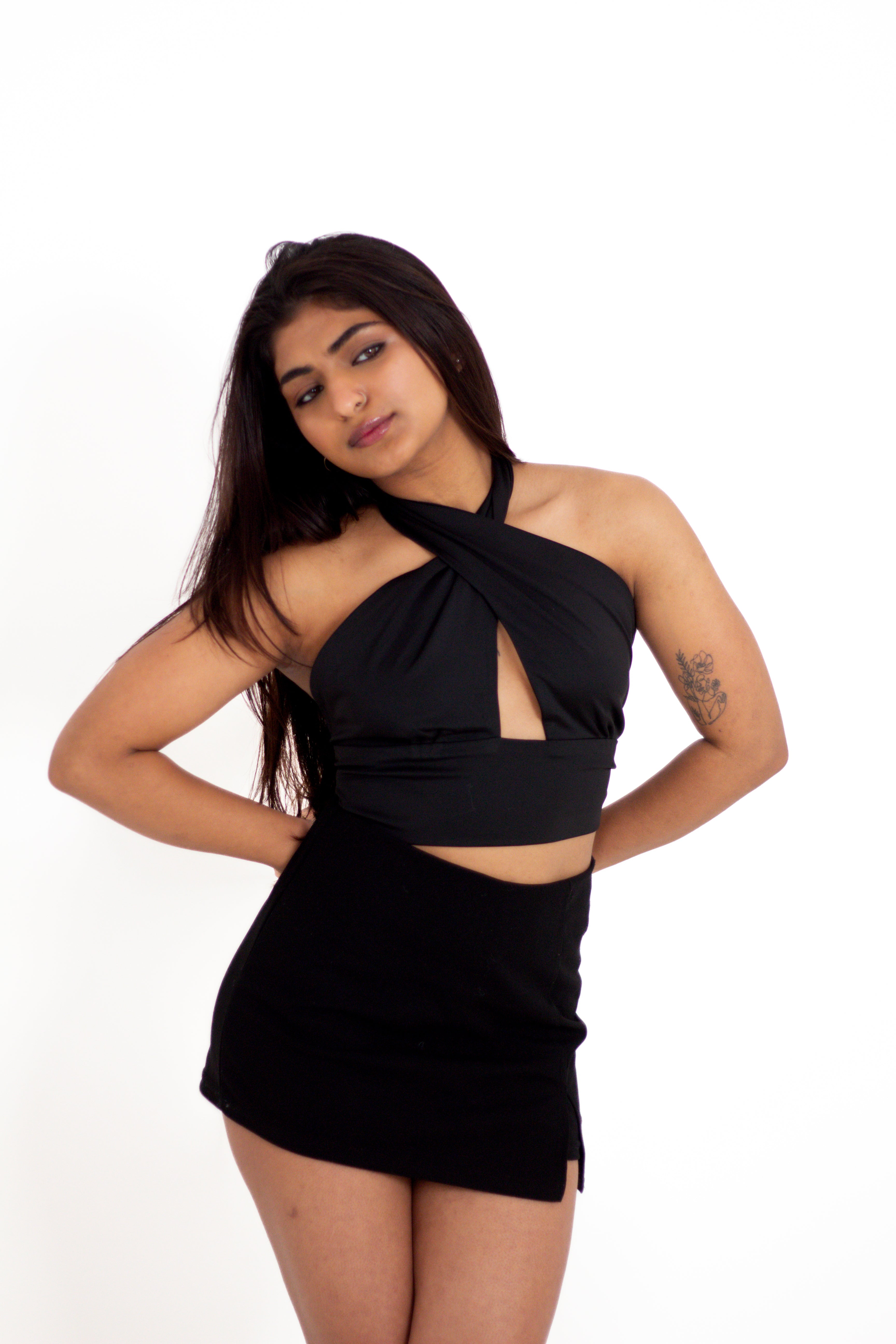 Vanilla Ribbed Halter Top