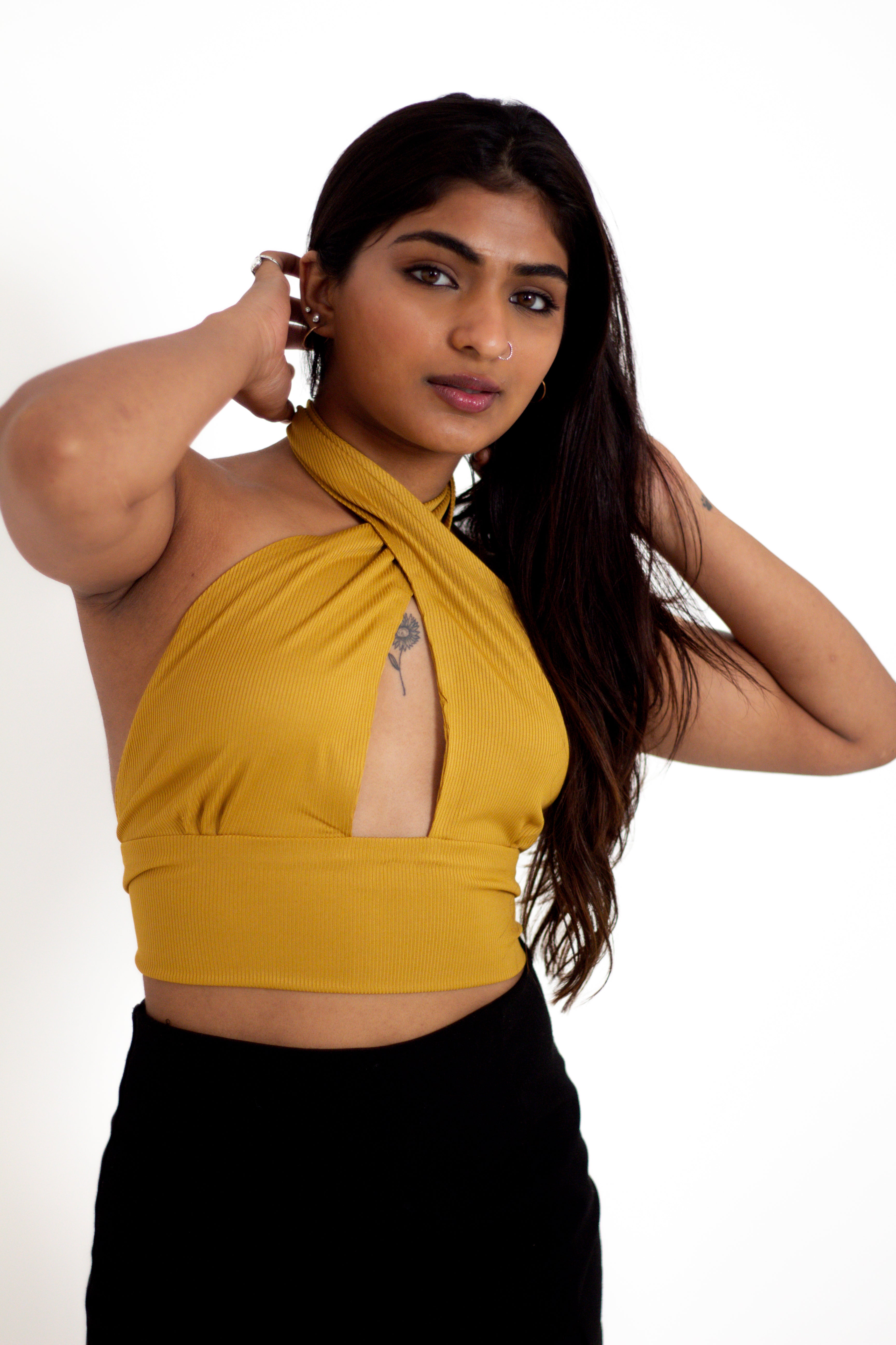 Honey Ribbed Halter Top